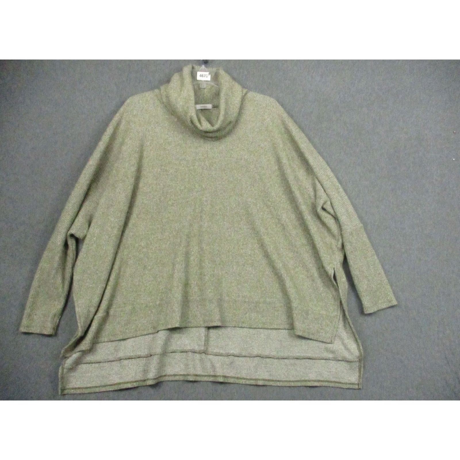 Vintage Cherish Sweater Womens One Size Green Oversized Cowl Neck Poncho Knit Dolman Size ONE SIZE - 2 Thumbnail
