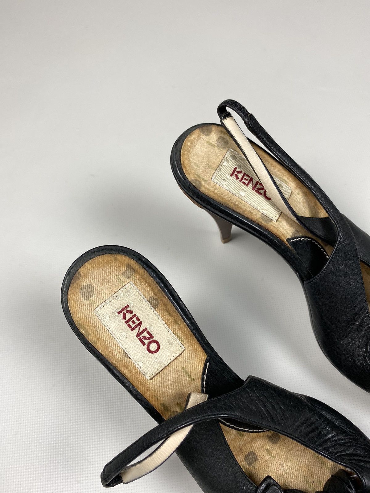 Kenzo × Vintage Kenzo vintage ladies leather heels size 39 Size US 8.5 / IT 38.5 - 4 Thumbnail