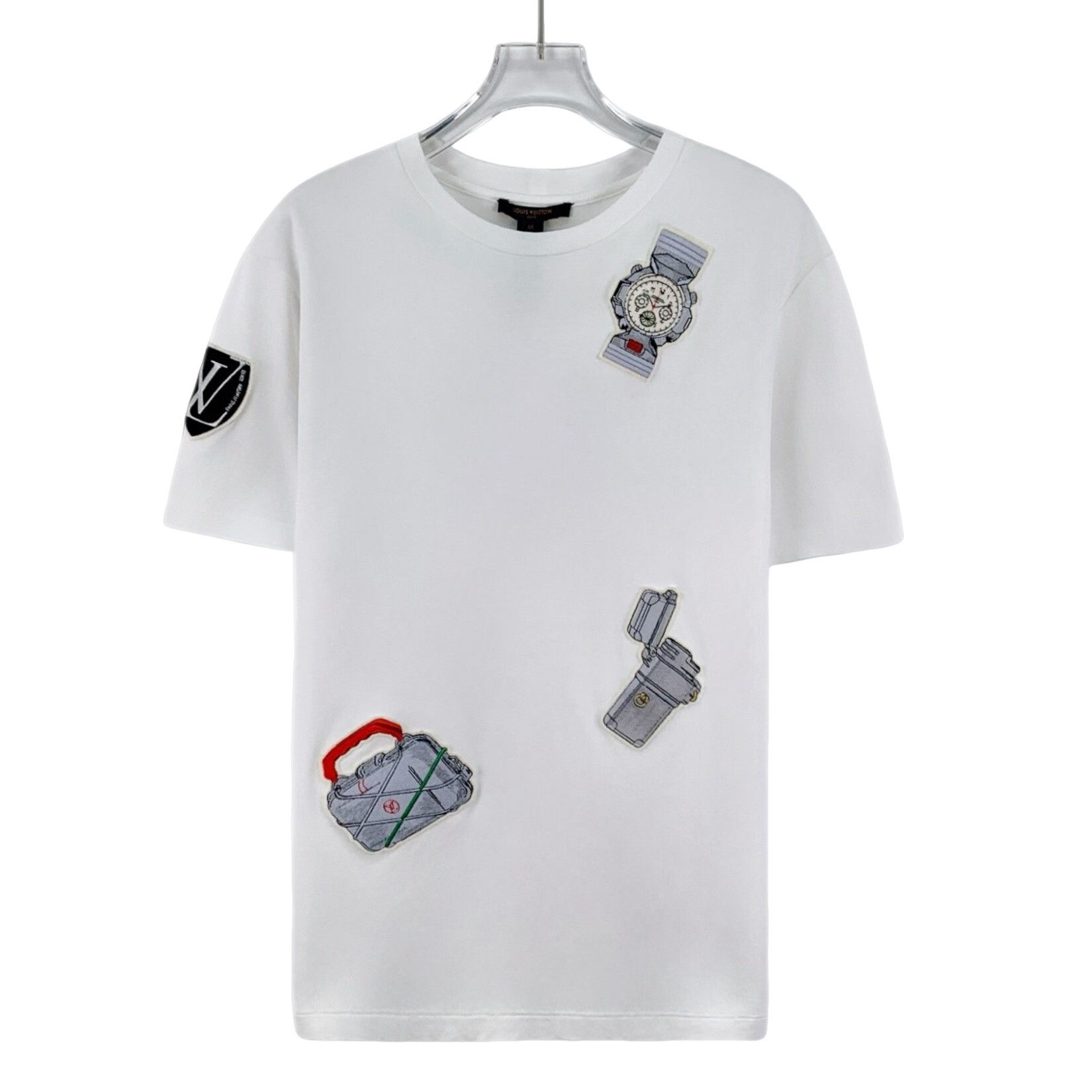 Louis Vuitton Louis Vuitton Embroidered Patch T-Shirt M Size US M / EU 48-50 / 2 - 1 Thumbnail