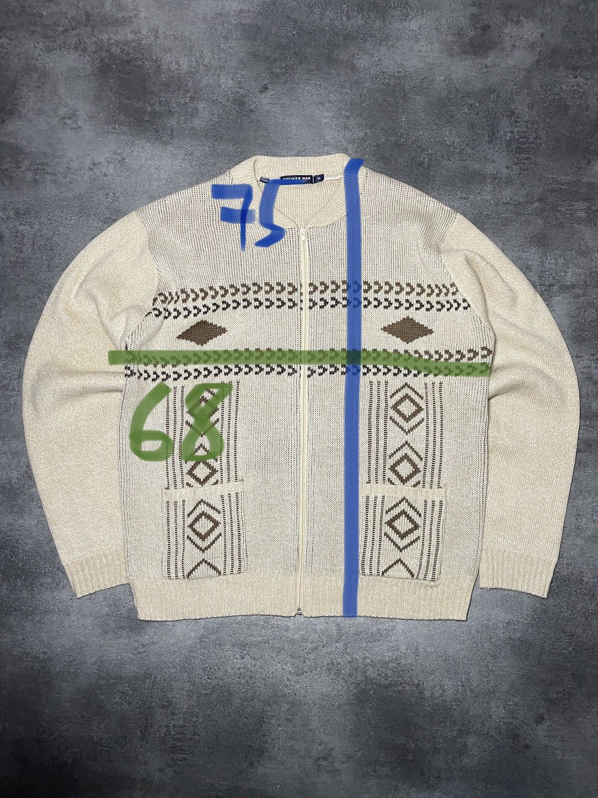 Vintage Vintage Y2K Zip Sweater Cozy Streetwear Hype Rare Size US XL / EU 56 / 4 - 6 Thumbnail