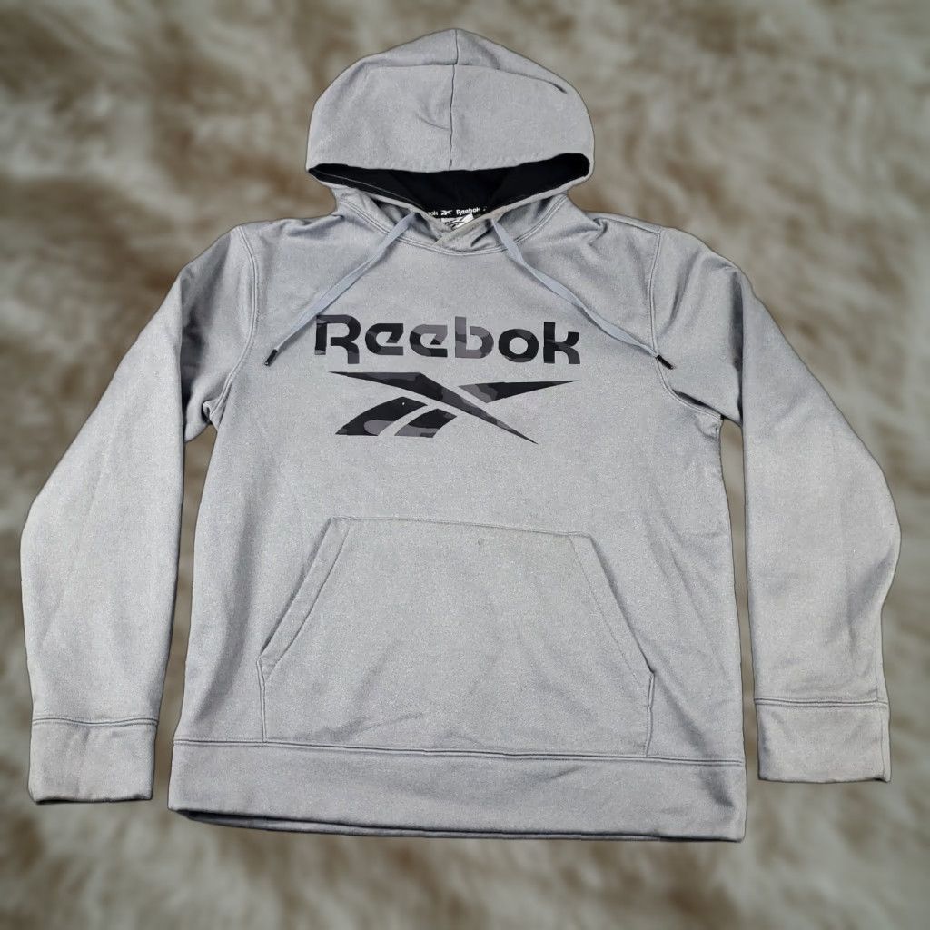 Reebok Reebok Hoodie Mens Medium Gray Pullover Sweatshirt Adjustable Modern Sports Size US M / EU 48-50 / 2 - 1 Thumbnail