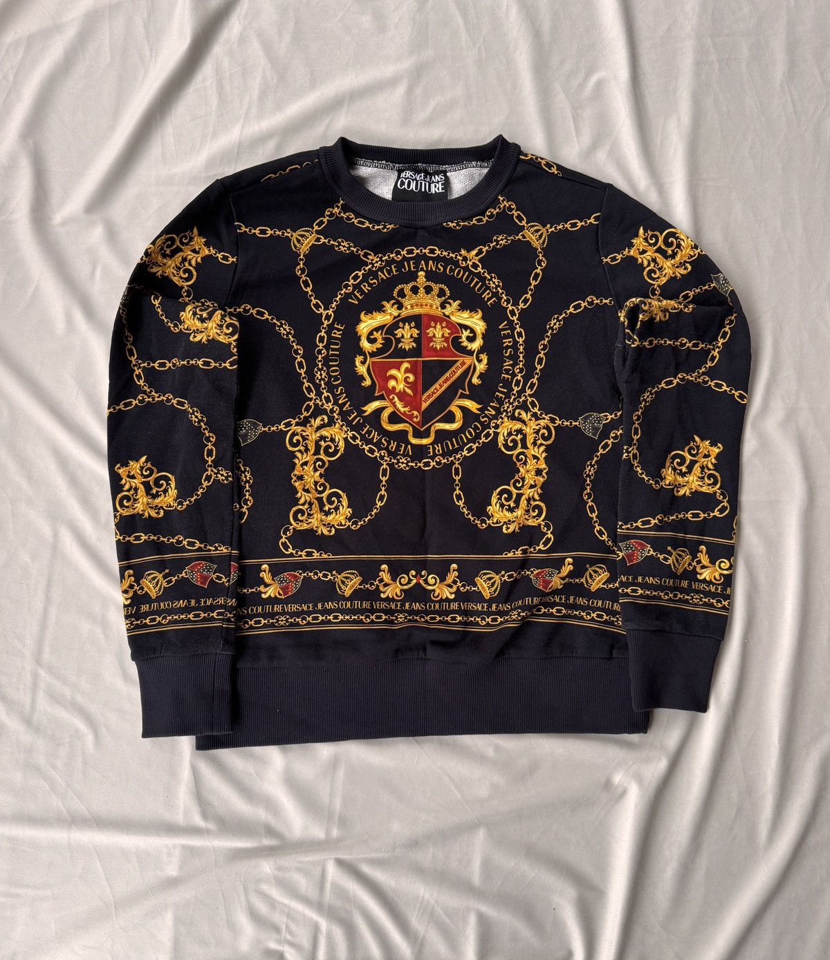 Versace Jeans Couture Versace Jeans Couture sweatshirt cotton Size L / US 10 / IT 46 - 2 Thumbnail