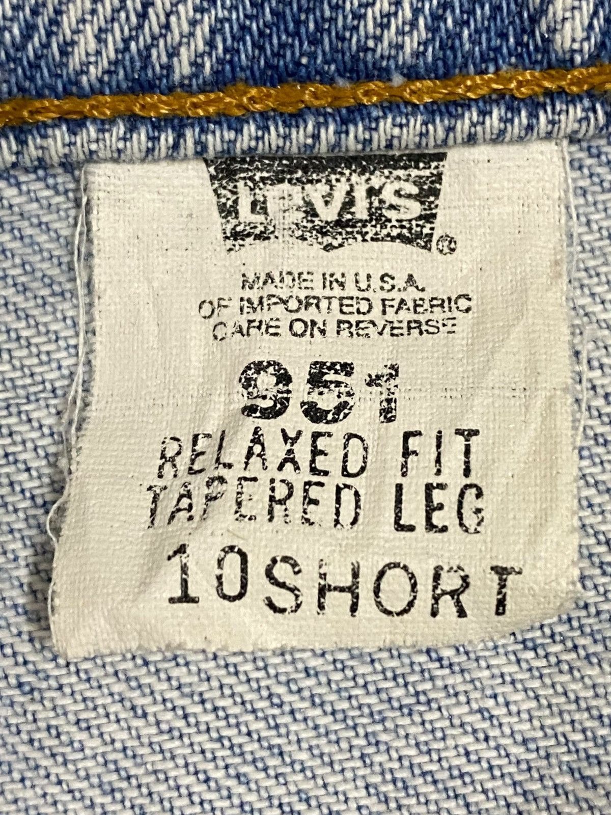 Vintage Vtg Levis951 90’s Orange Tab Faded Wash Tapered Leg Jeans Size US 29 - 14 Thumbnail