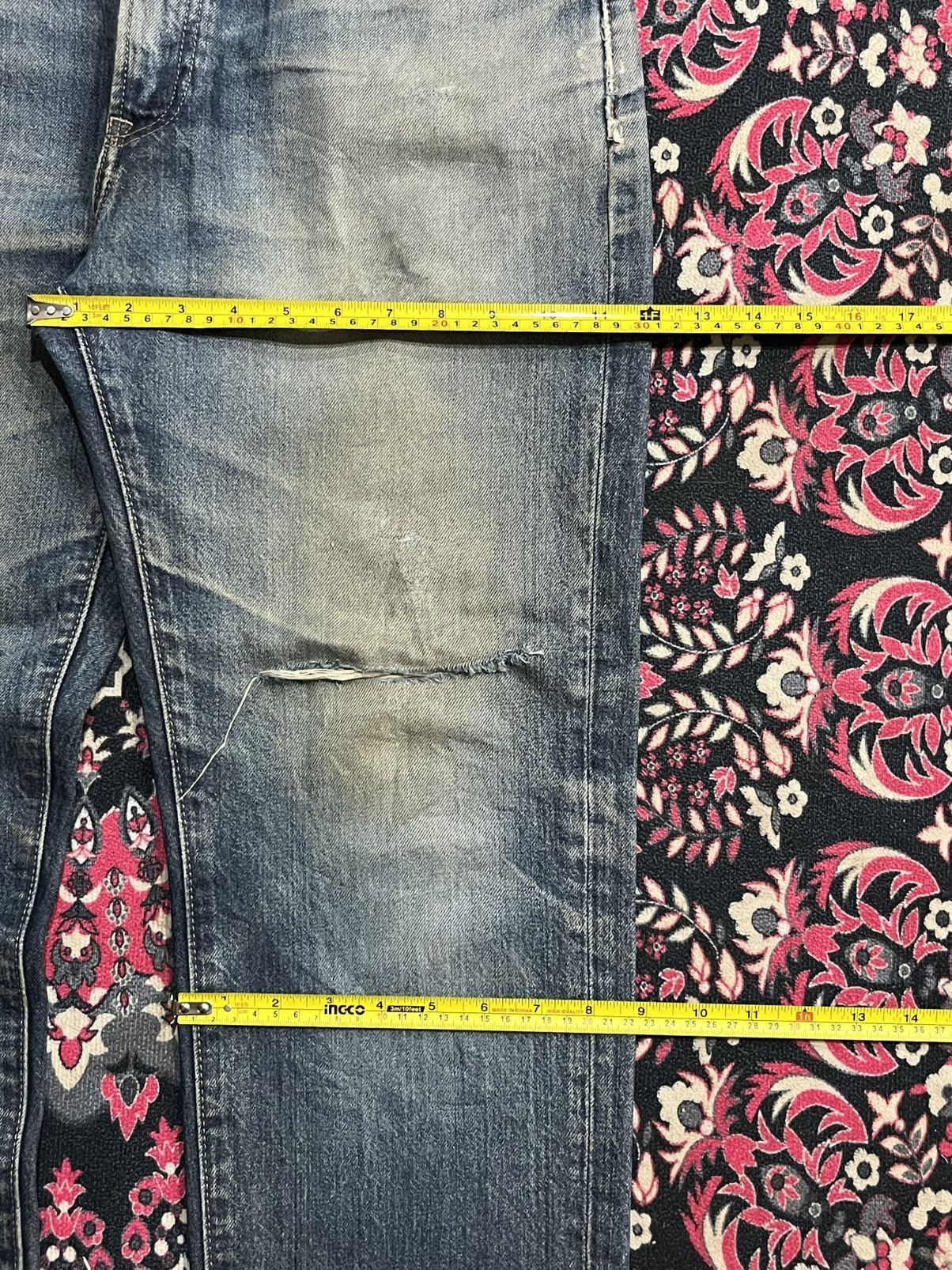 Undercover × Uniqlo Vintage Uniqlo Blue Faded Washed Trashed Straight Leg Jeans Size US 32 / EU 48 - 13 Thumbnail