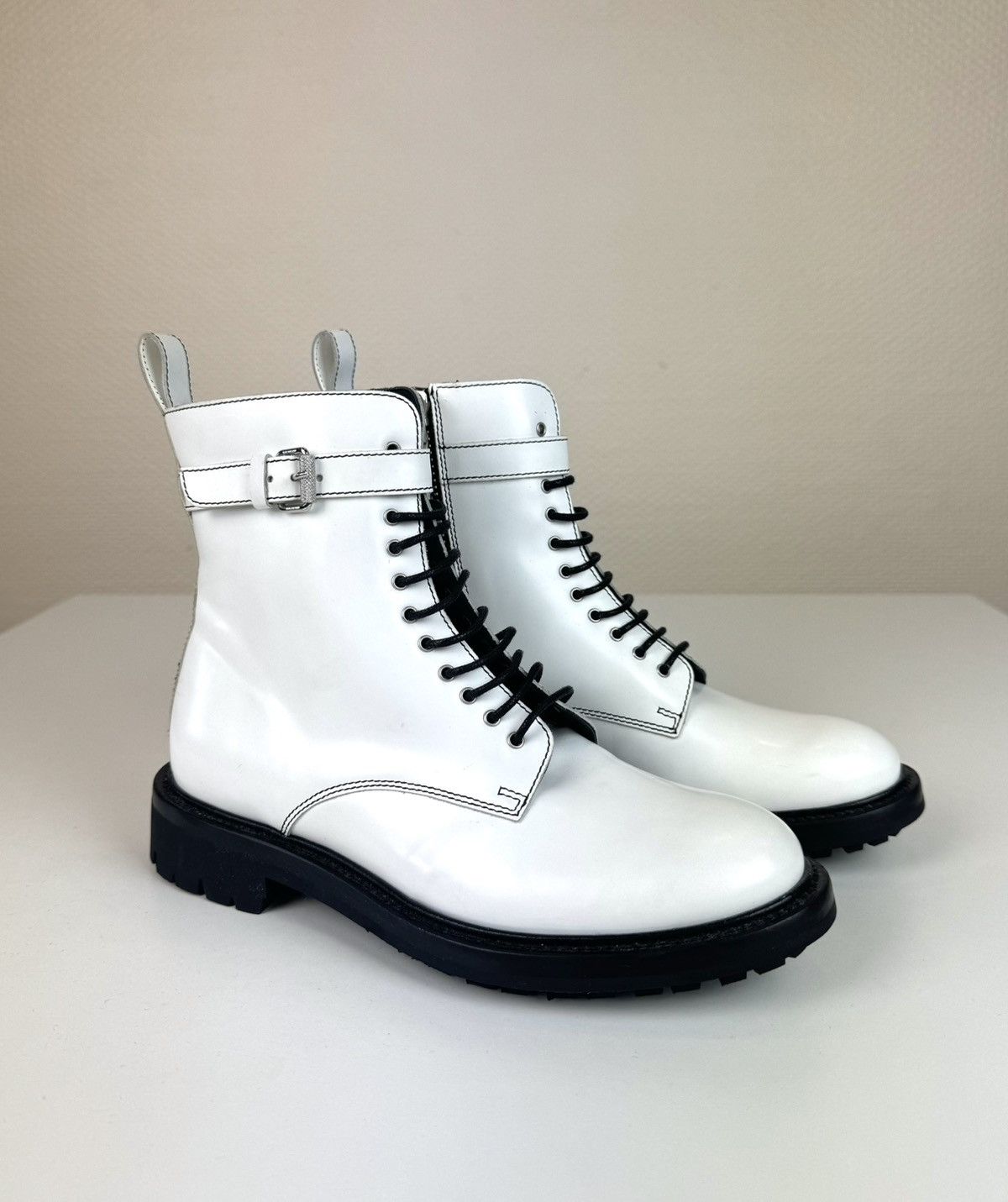 Belstaff Belstaff Finley biker moto lace up boots patent leather 36 Size US 6 / IT 36 - 1 Thumbnail