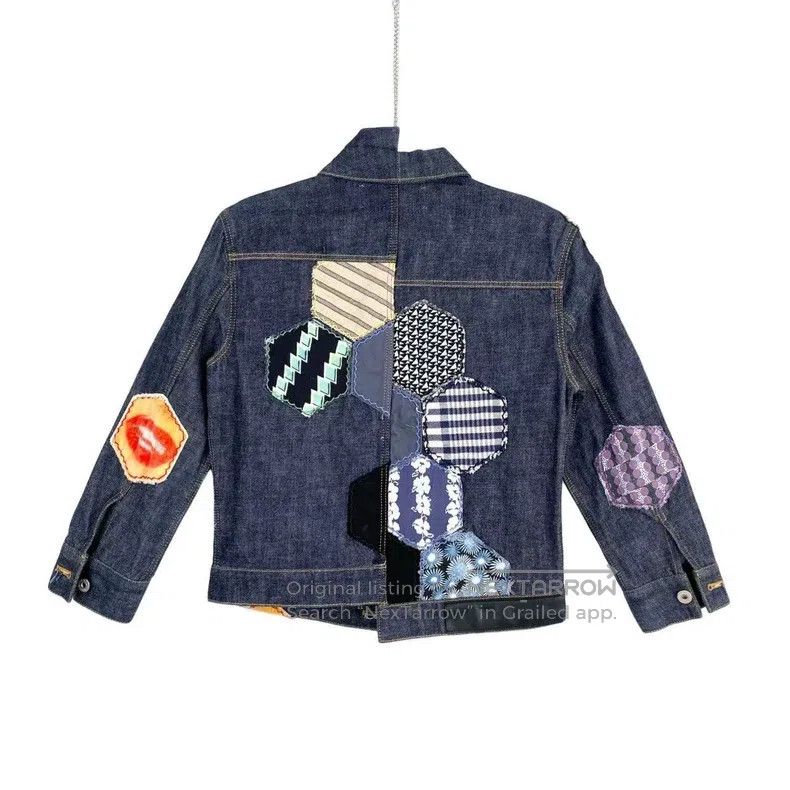 Other Loewe Asymmetric patchwork short denim jacket Size XXS / US 00 / IT 34 - 2 Thumbnail