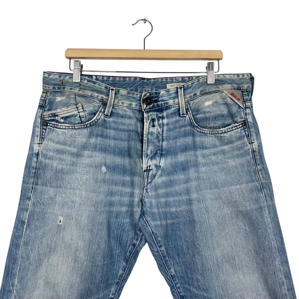 Replay Replay Distressed Zipper Fly Jeans W 36 Size US 36 / EU 52 - 3 Thumbnail