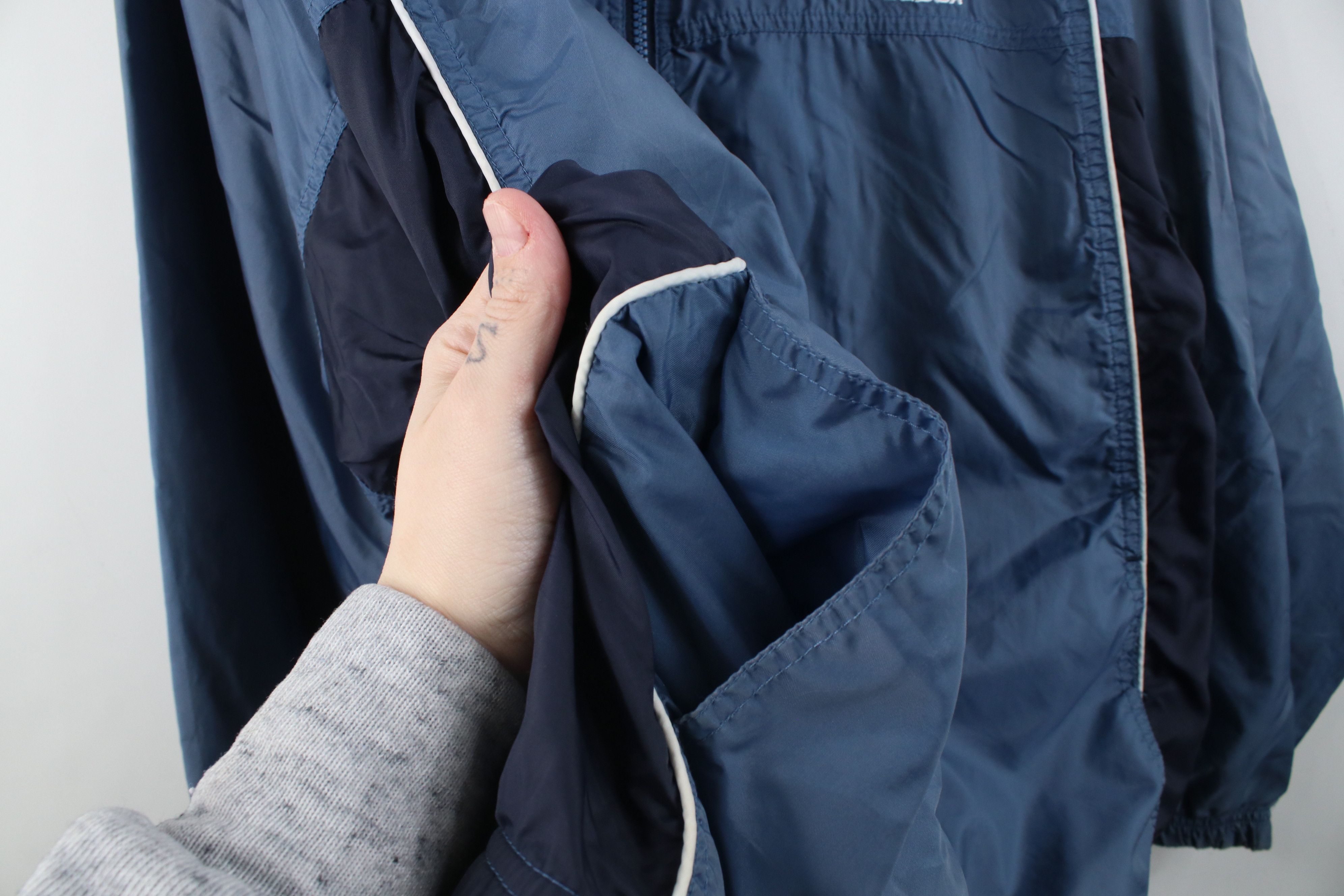 Reebok Vintage 90s Y2K Reebok Spell Lined Windbreaker Jacket Blue Size US L / EU 52-54 / 3 - 9 Thumbnail