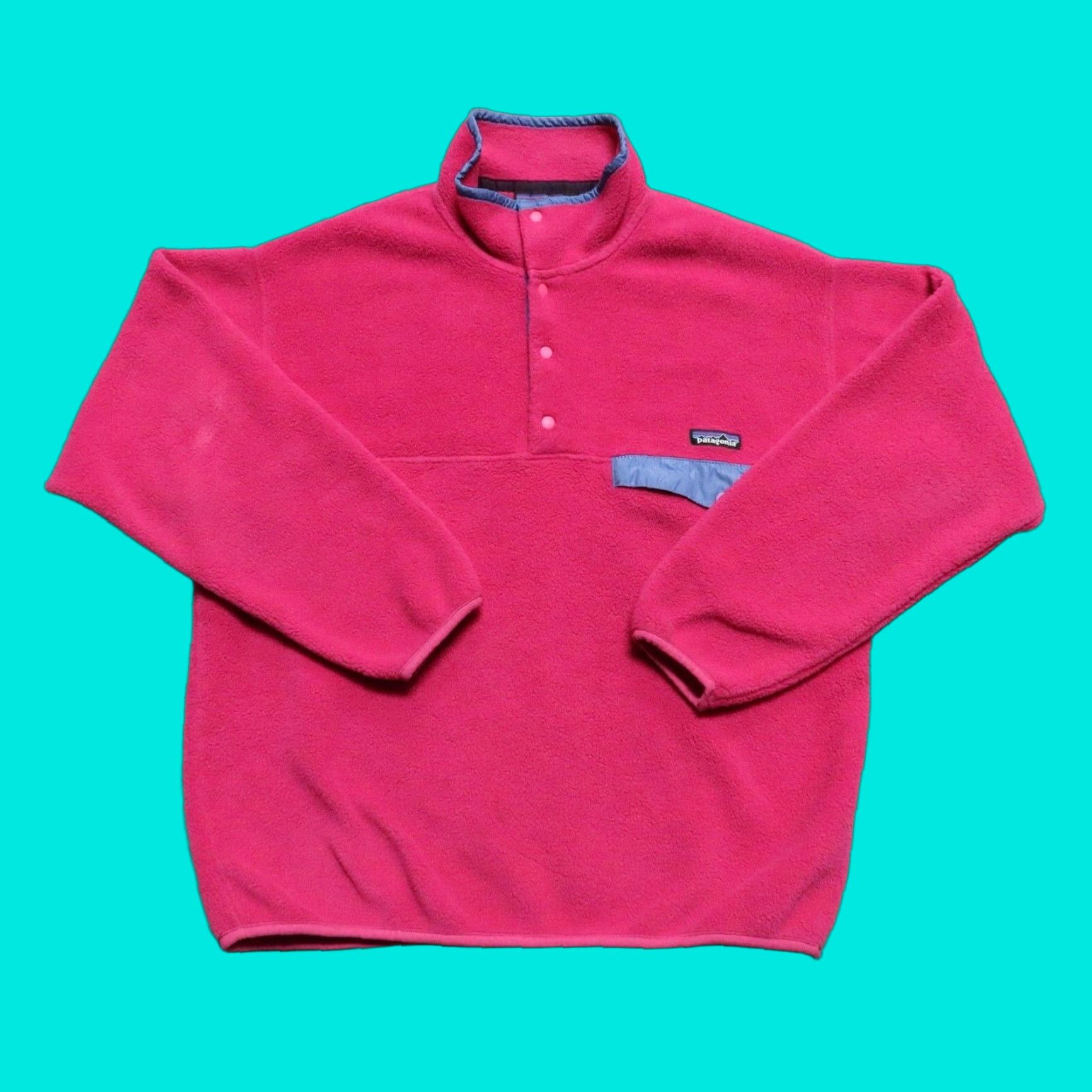 Patagonia VINTAGE Patagonia Synchilla Snap-T Pullover Fleece Mens L Pink Pullover Snap-T Vintage Patagonia Synchilla Pullover Fleece L Mens Pink Size US L / EU 52-54 / 3 - 1 Thumbnail