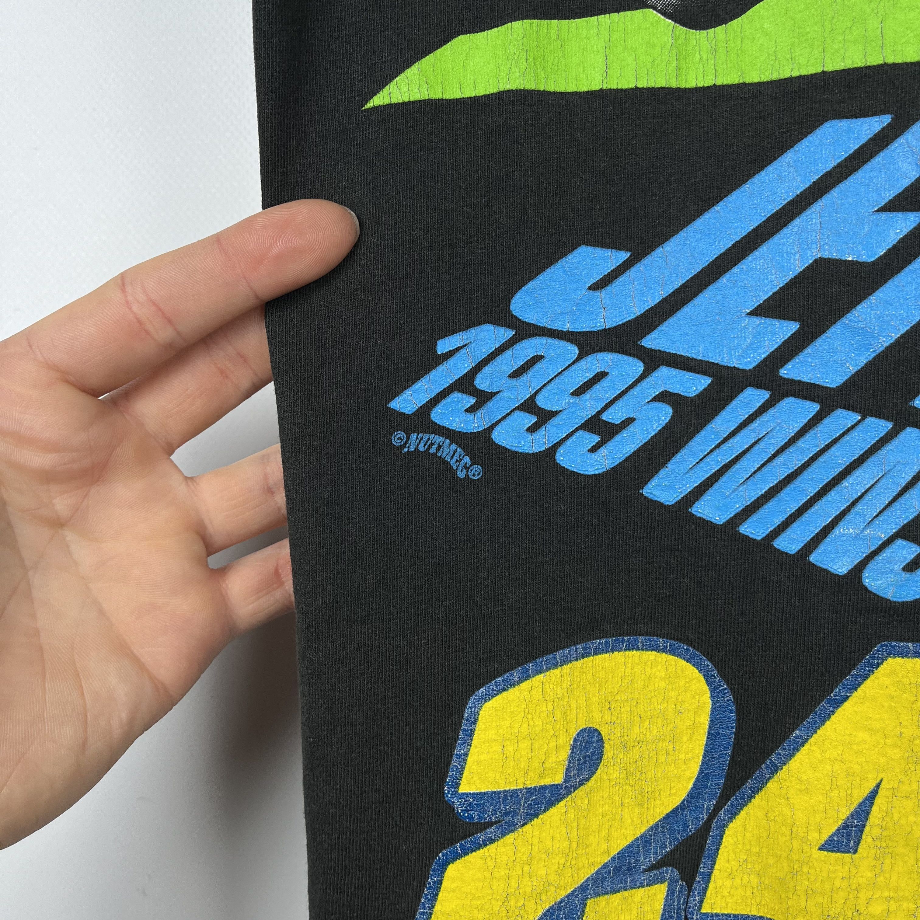 NASCAR Vintage NASCAR Jeff Gordon DuPont Racing T Shirt 1995 Size US L / EU 52-54 / 3 - 10 Thumbnail