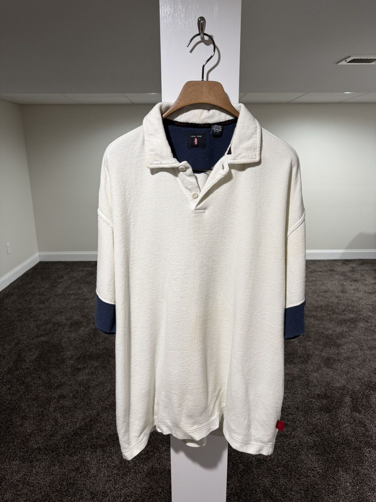 Levi's Vintage Clothing Levi’s Vintage Sweater White Polo Shirt Size US L / EU 52-54 / 3 - 17 Thumbnail