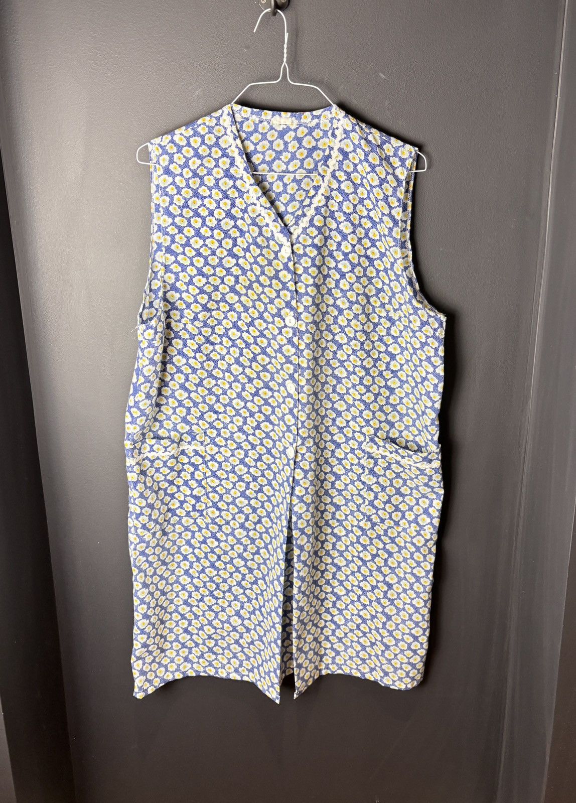 Vintage Vintage Lounge Dress Button Up 70s 80s Night Gown Lace Trim Size S / US 4 / IT 40 - 3 Thumbnail