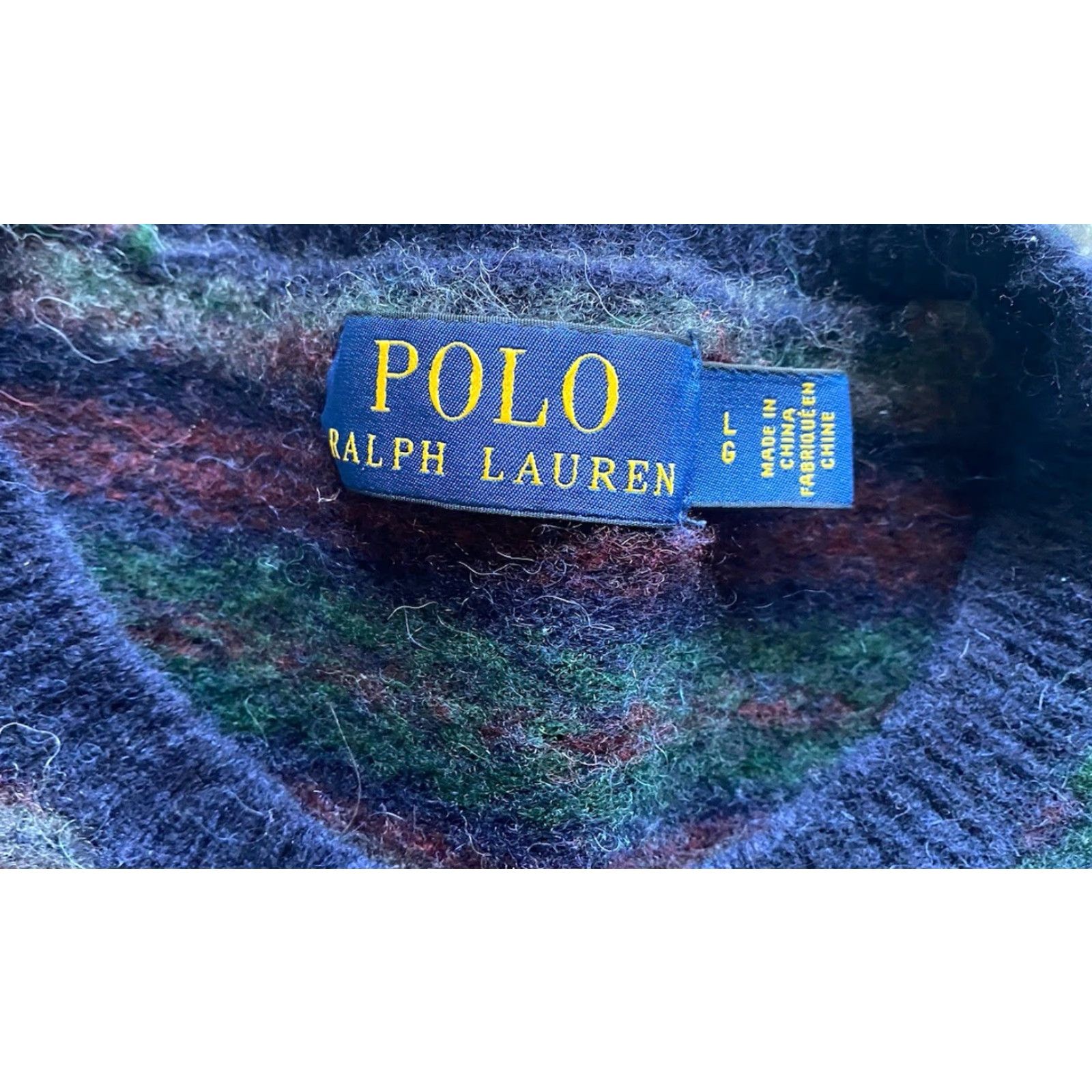 Polo Ralph Lauren Polo Ralph Lauren Women’s Sweater L Wool Alpaca Multicolor Pullover Size L / US 10 / IT 46 - 7 Thumbnail