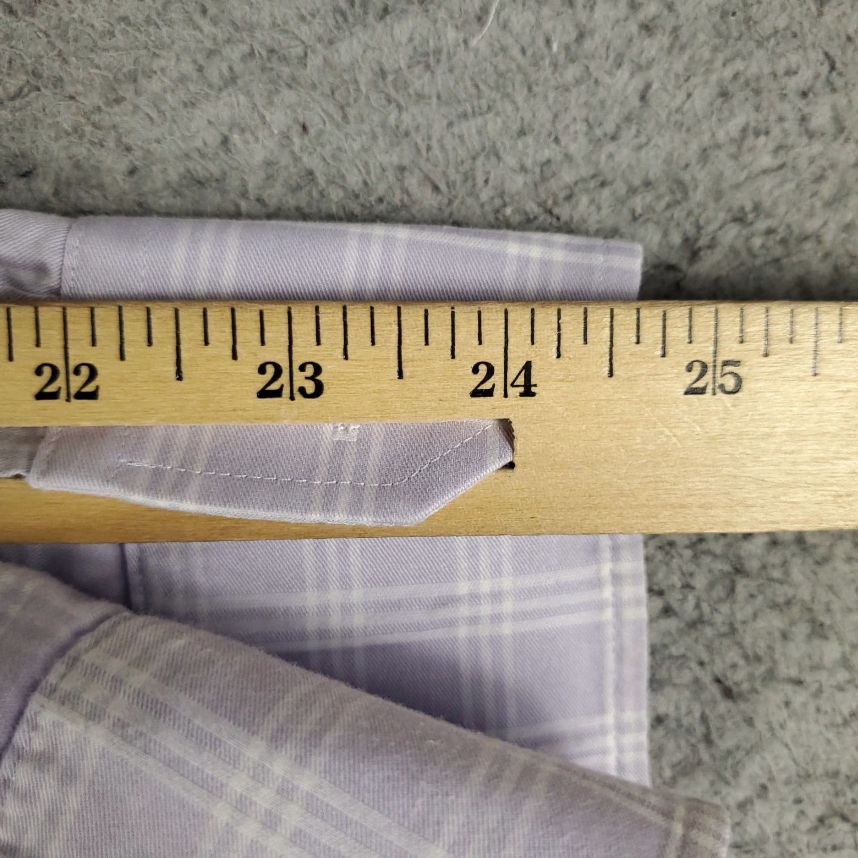 BUGATCHI Bugatchi Uomo Shirt Mens Size 16 Purple Plaid Dress Button Up Long Sleeve Size 42R - 6 Thumbnail