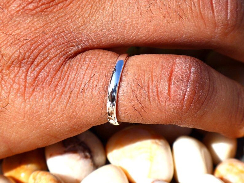 Handmade Plain Band Ring, 925 Silver Ring, Handmade Unisex Band, Gift Size ONE SIZE - 8 Thumbnail