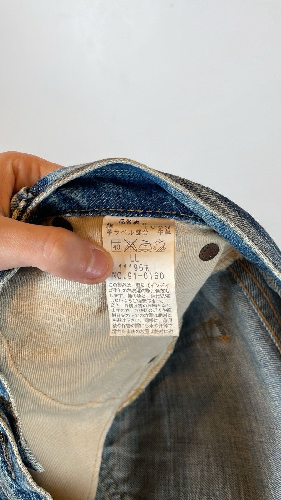 Japanese Brand 1990s Johnbull Distressed Painter Wash Denim –m Size US 31 - 5 Thumbnail