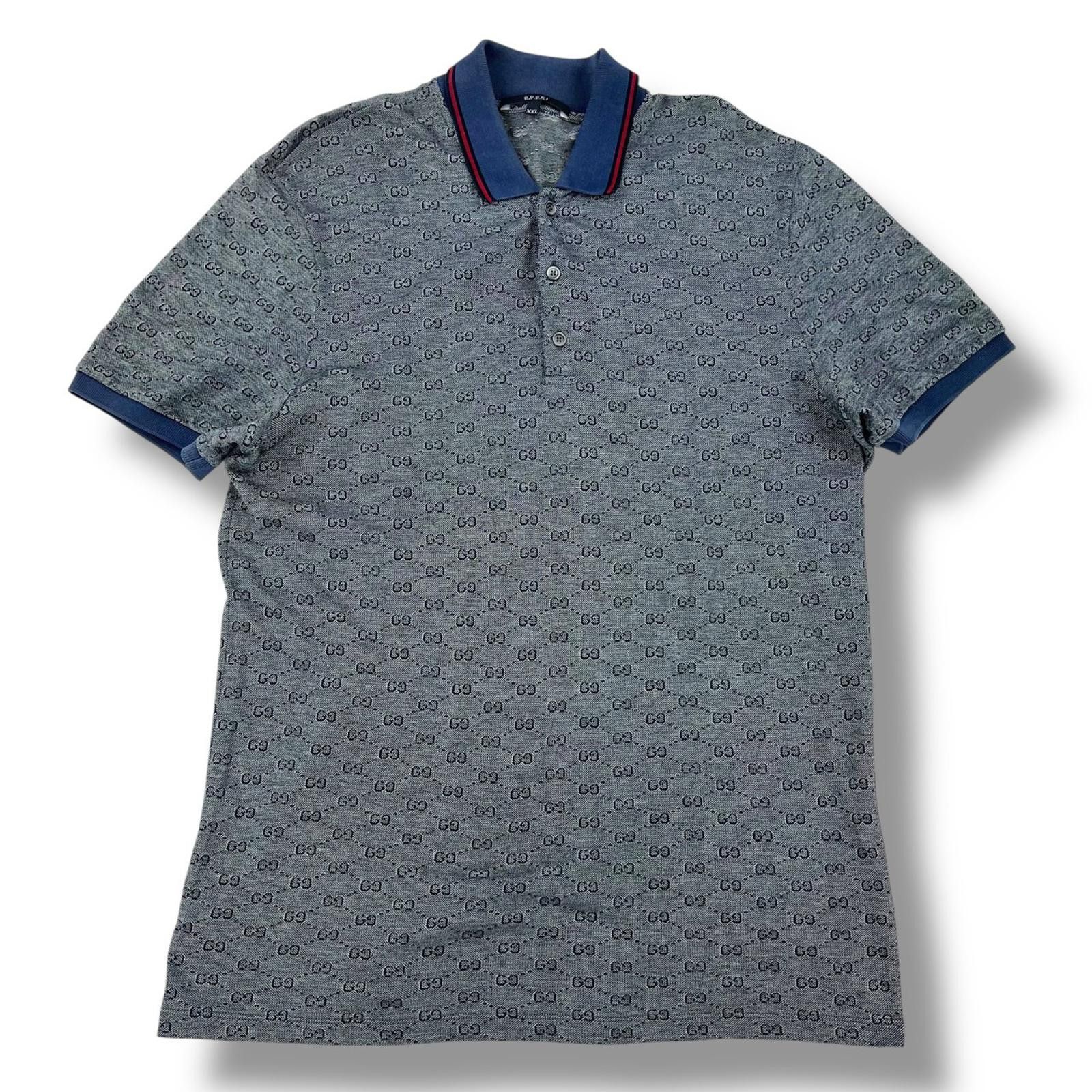 Gucci Gucci Monogram Grey Polo Shirt Size US M / EU 48-50 / 2 - 2 Thumbnail