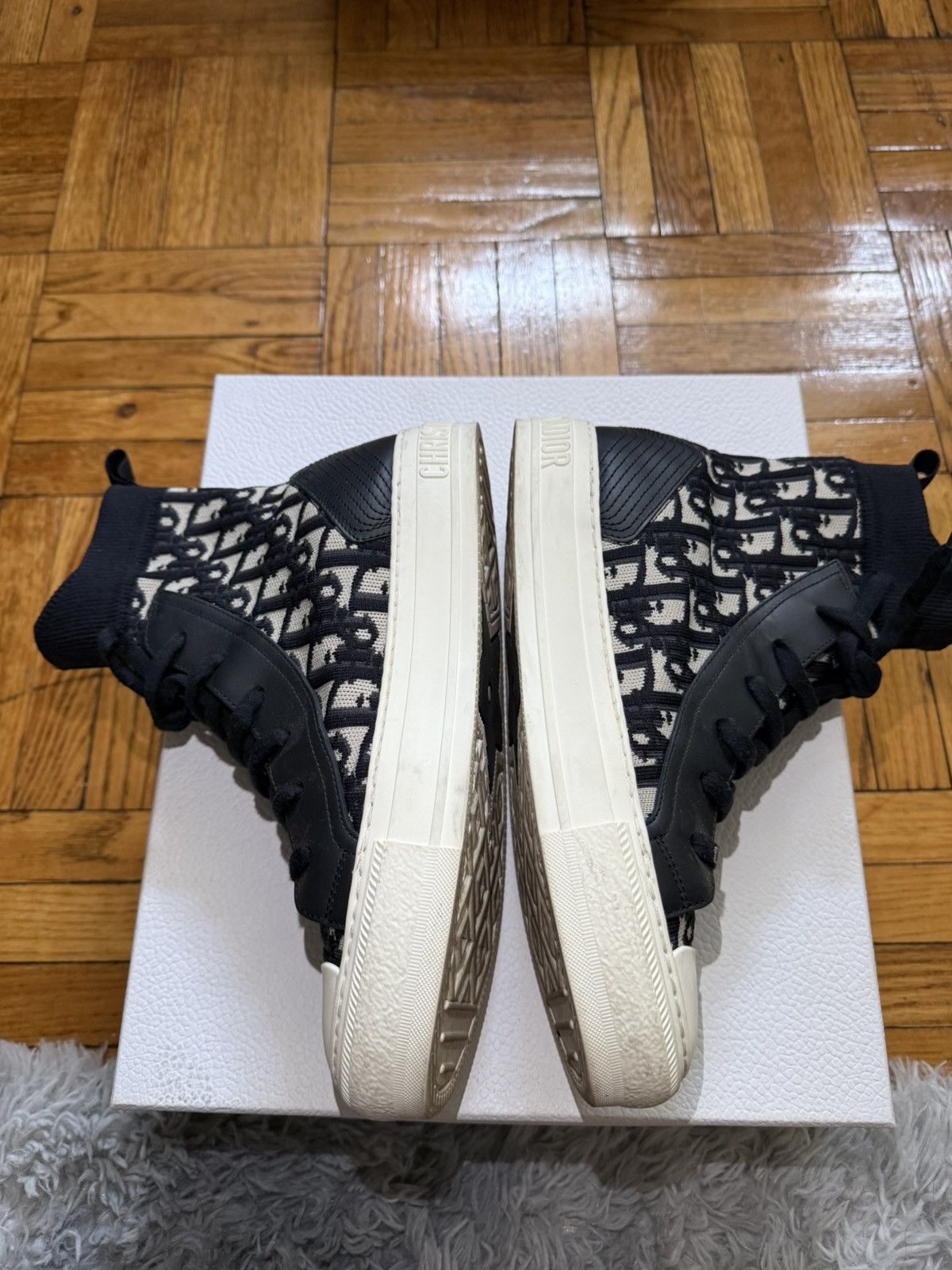 Christian Dior Monsieur × Dior Christian Dior High Top Sneakers - Deep Blue Dior Oblique Size US 8.5 / IT 38.5 - 5 Thumbnail