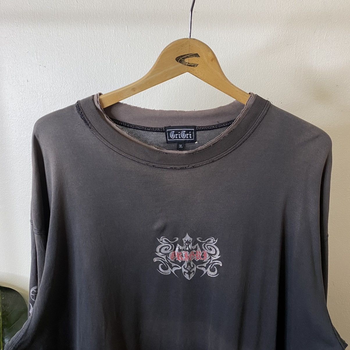 If Six Was Nine Y2k Grigri Tribal Japanese Cyber Gothic Punk Emo Grunge LS Size US XXL / EU 58 / 5 - 9 Thumbnail