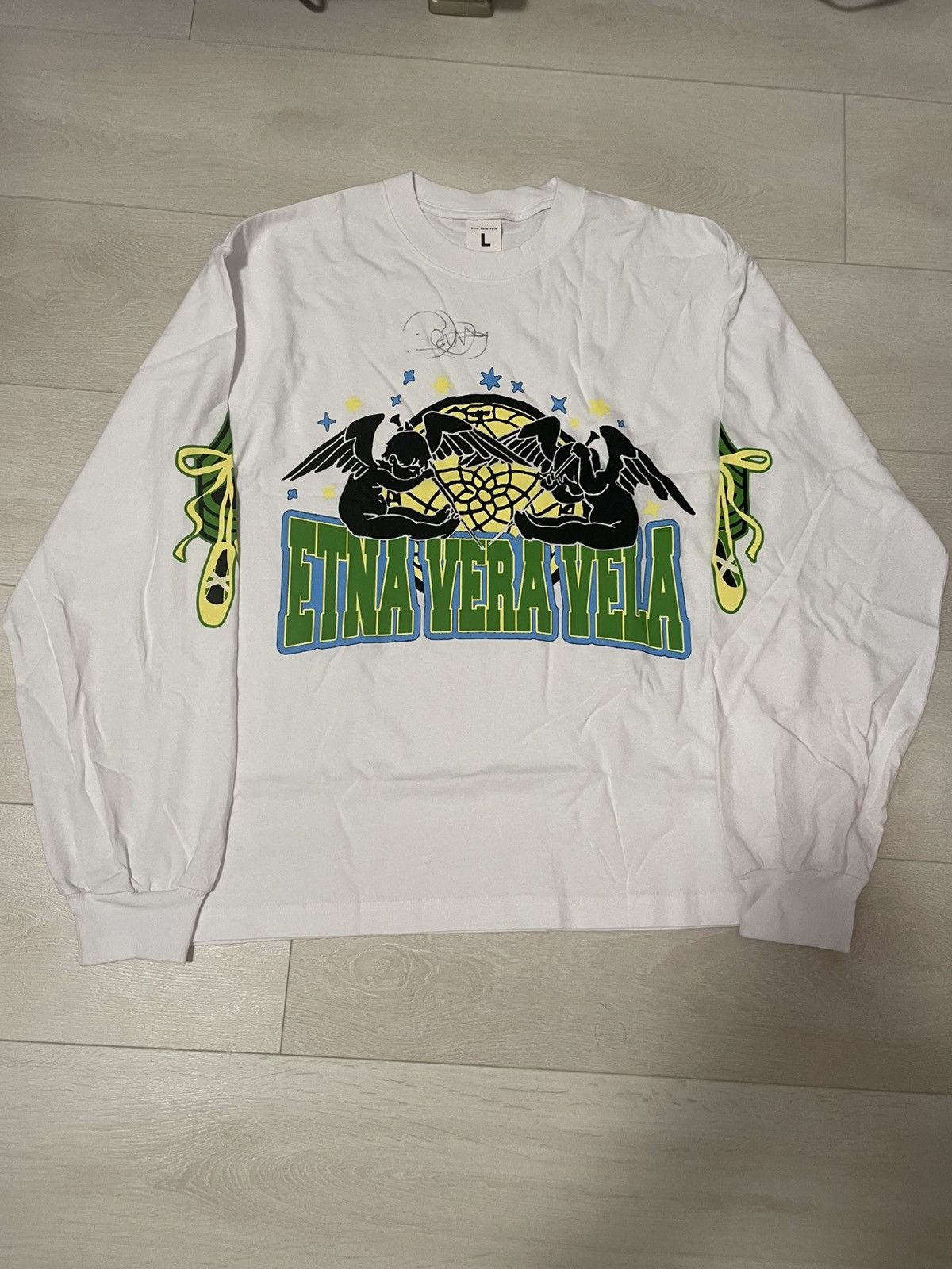Other SIGNED BY FAKEMINK Etna Vera Vela - White Graphic Longsleeve Size US L / EU 52-54 / 3 - 1 Thumbnail