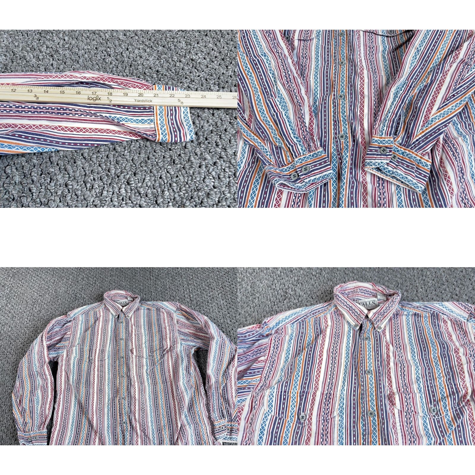 Vintage VTG Falls Creek Button-Down Shirt Adult XL White Geometric Tribal Boho Aztec Bohemian Hipster Retro Casual Mens Shirt Size US XL / EU 56 / 4 - 8 Thumbnail