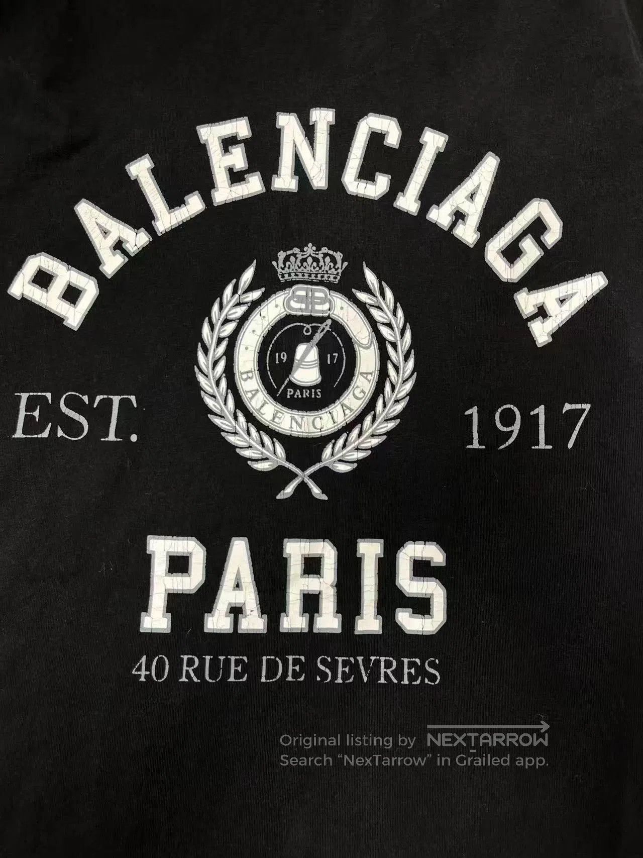 Balenciaga Balenciaga 1917 Logo Retro Washed Oversized T-shirt. Size US S / EU 44-46 / 1 - 3 Thumbnail