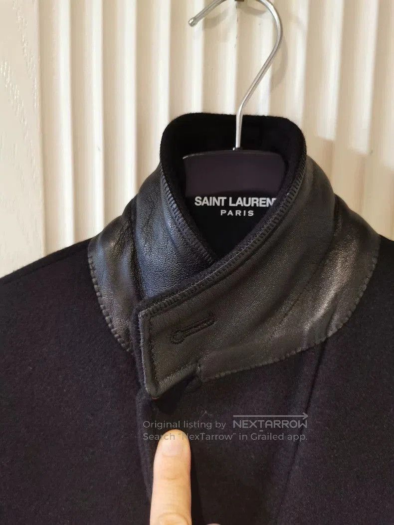 Saint Laurent Paris SAINT LAURENT Genuine Leather Trim Coat. Size US S / EU 44-46 / 1 - 7 Thumbnail