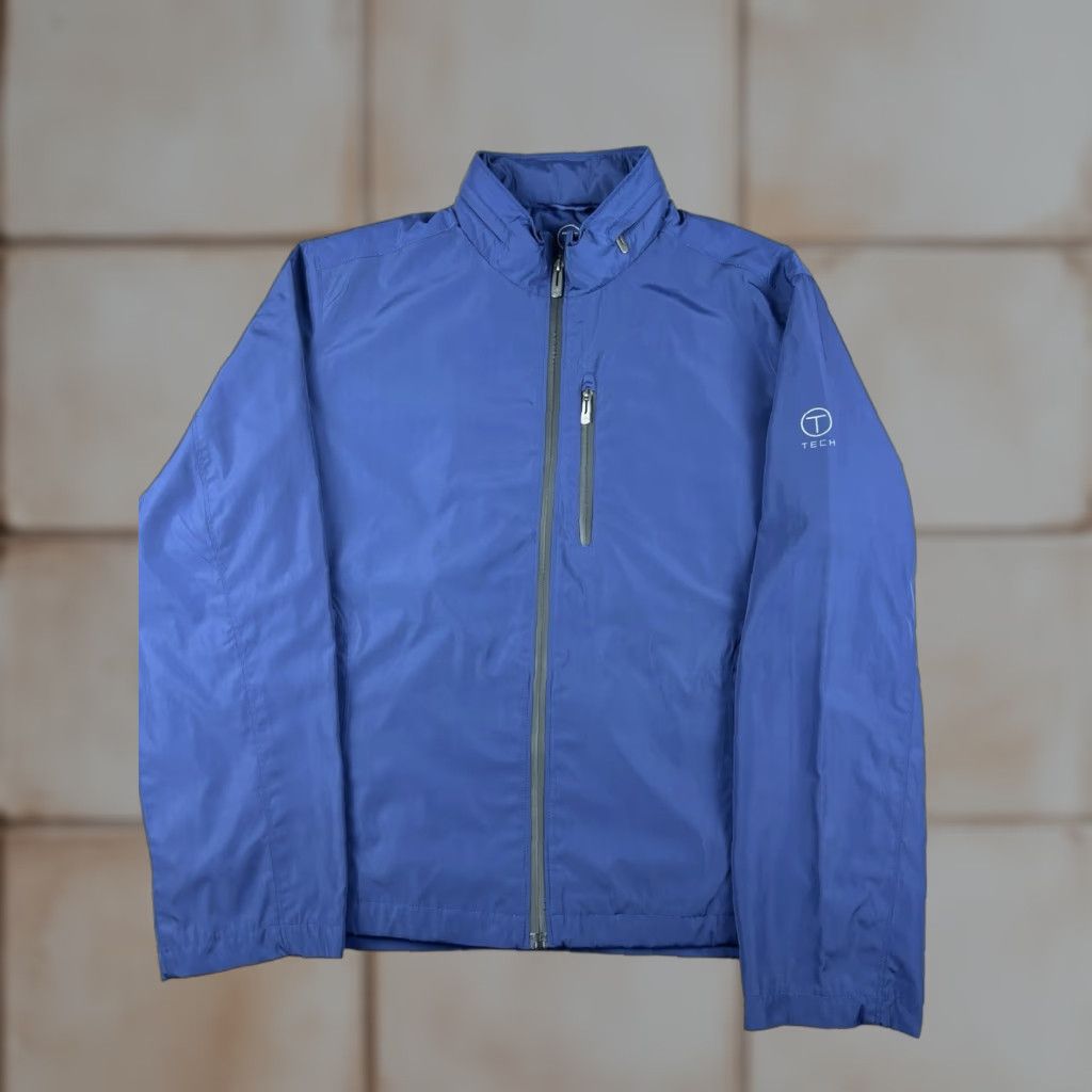 Tumi TUMI Jacket Windbreaker Mens XL Blue Waterproof Full Zip Stand-Up Collar Windbreaker Jacket Waterproof Packable Size US XL / EU 56 / 4 - 1 Thumbnail