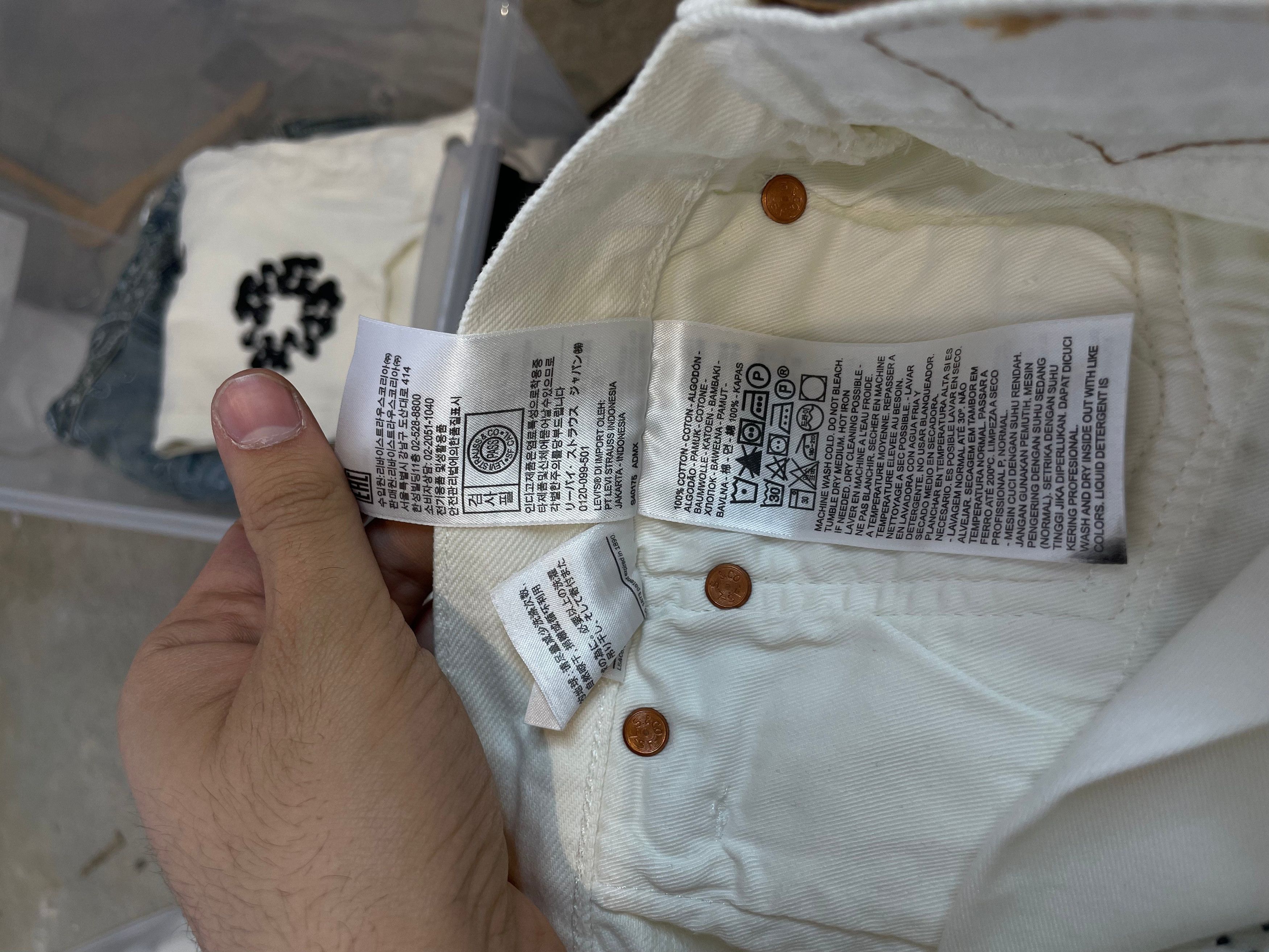 DENIM TEARS Denim Tears Studded Jeans White New 40 Size US 40 / EU 56 - 9 Thumbnail