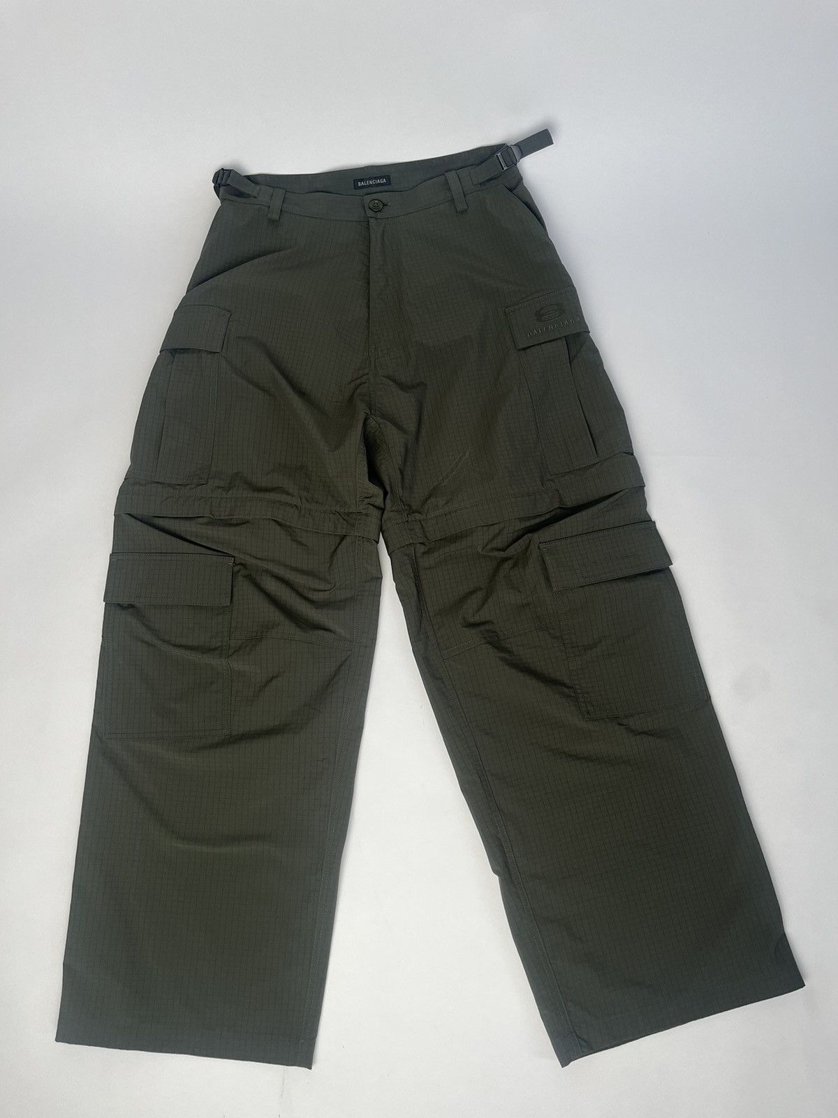 Balenciaga - Green Unity Sports Icon Light Cargo Trousers Size US 30 / EU 46 - 5 Thumbnail