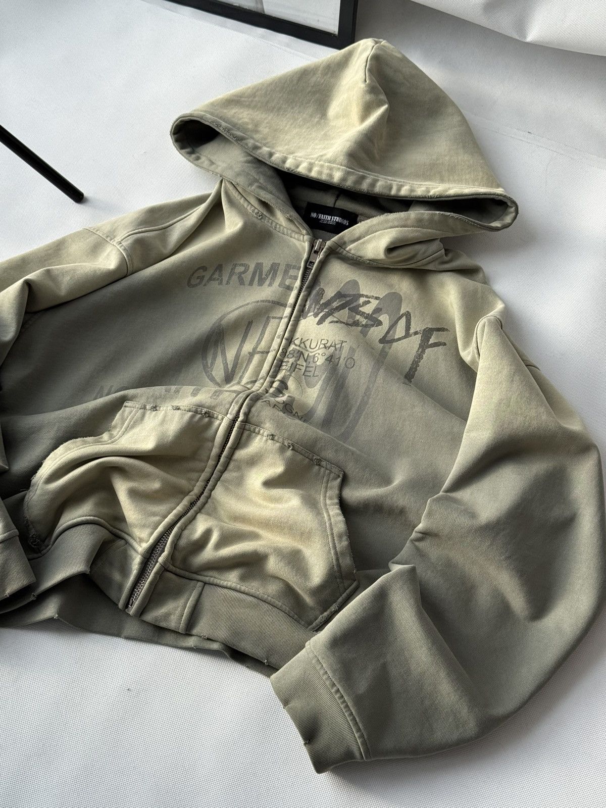No Faith Studios NFS SPLIT ZIP JACKET LIGHT GREEN Zip Up Hoodie no faith Stu Size US L / EU 52-54 / 3 - 11 Thumbnail