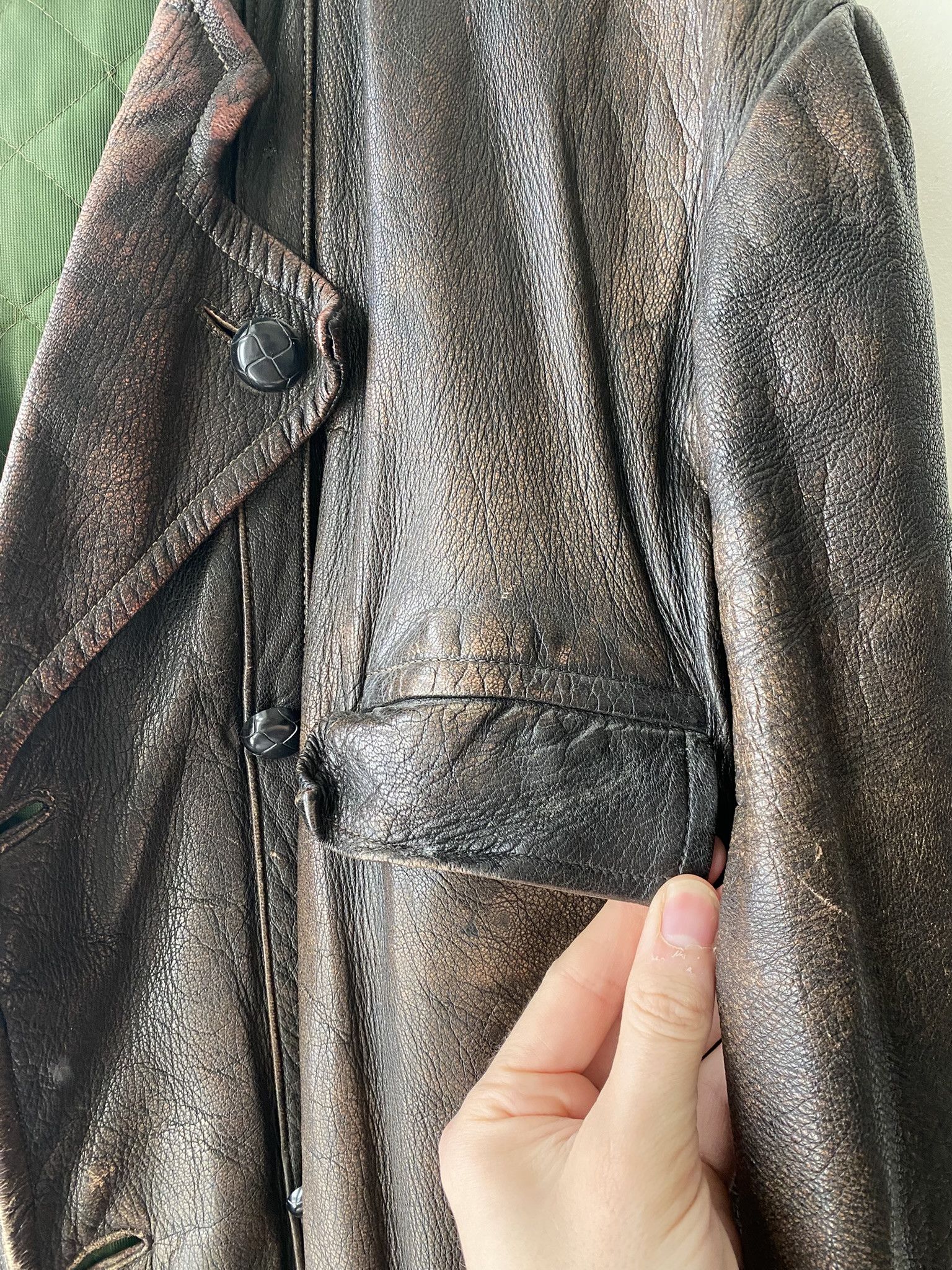 Vintage 1960s - Buckleback Leather Jacket - Made in Sweden Size US XL / EU 56 / 4 - 11 Thumbnail