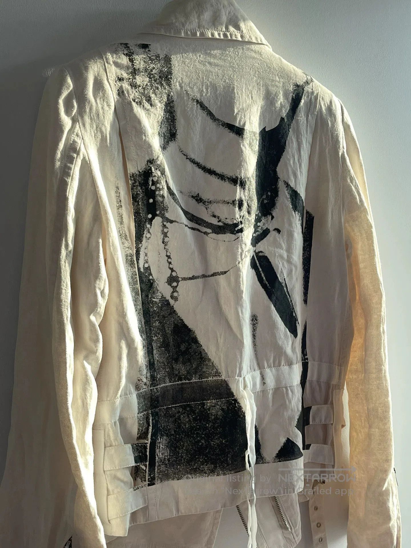 Ann Demeulemeester Ann Demeulemeester 10ss Embroidered Biker Jacket. Size XS / US 0-2 / IT 36-38 - 8 Thumbnail