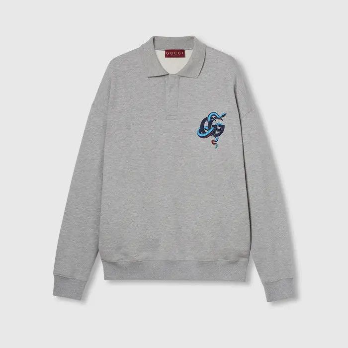 Gucci o1s1wg110925 Printed Cotton Jersey Sweatshirt in Gray Size US L / EU 52-54 / 3 - 1 Thumbnail