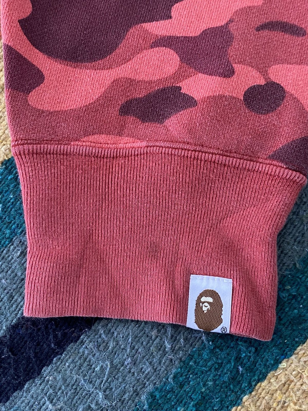 Bape Bape Color Camo Ape Crewneck Red Size L Size US L / EU 52-54 / 3 - 6 Thumbnail