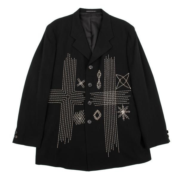 Yohji Yamamoto Yohji Yamamoto Pour Homme Wool Gaba Sashiko Jacket Size US M / EU 48-50 / 2 - 1 Thumbnail