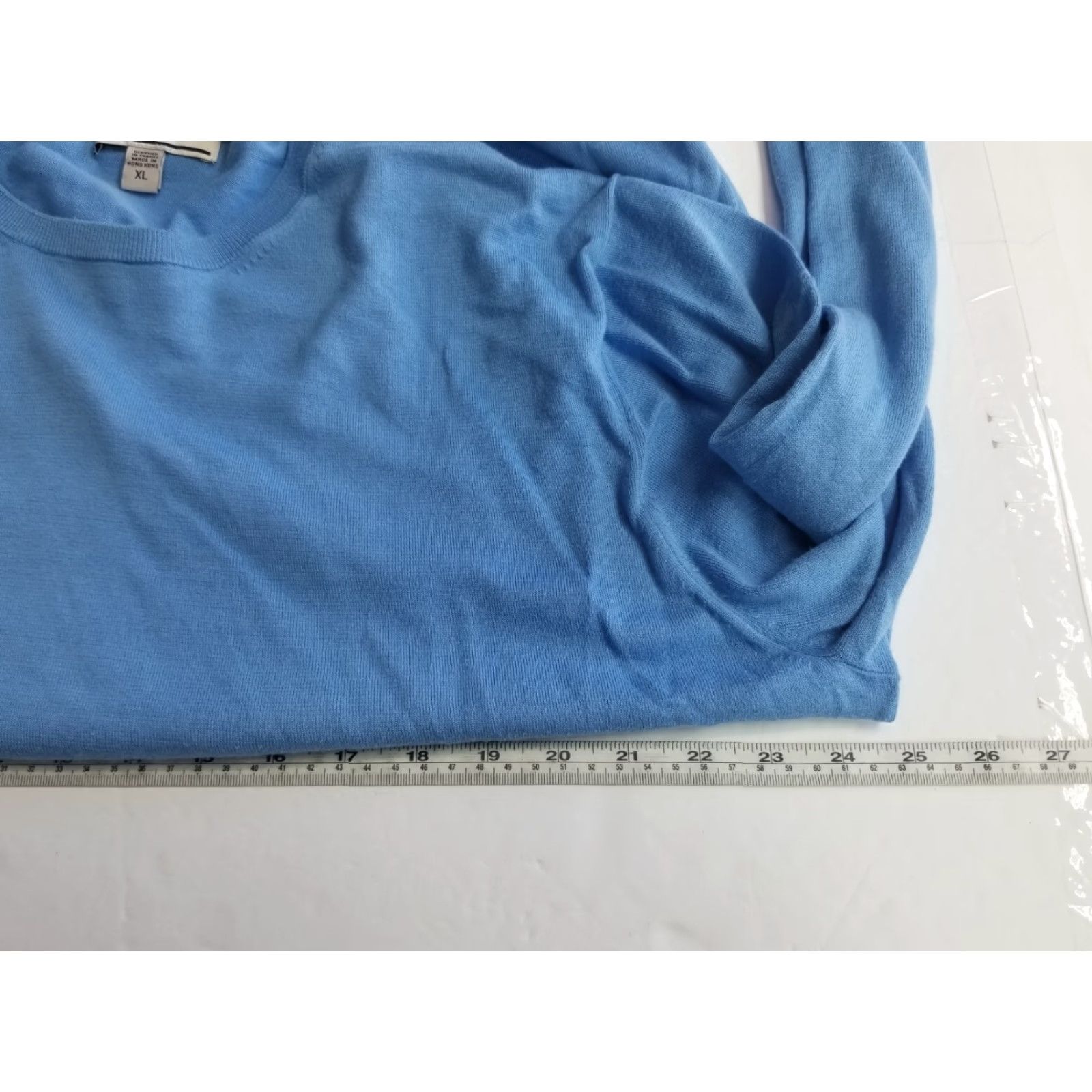 Faconnable Façonnable Sweater Mens XL Blue Long Sleeve Crew Neck Cotton Knit Pullover Casual Workwear Travel Size US XL / EU 56 / 4 - 4 Thumbnail