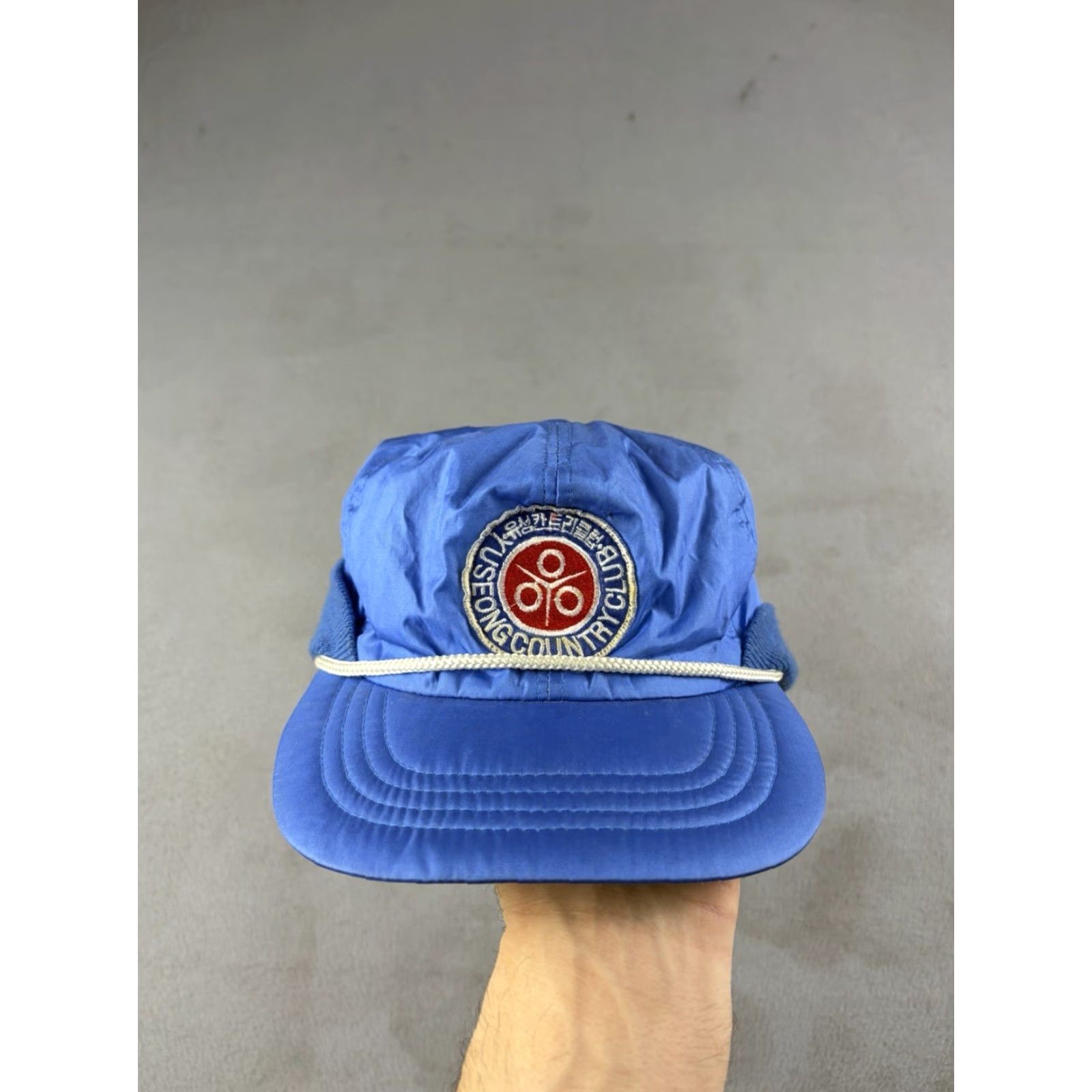 Vintage VINTAGE Yuseong Country Club Hat Fitted Cap Blue Ear Flap Golf 80s Men One Size Size ONE SIZE - 2 Thumbnail