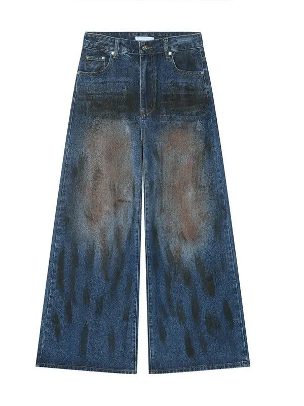 VIBE y2k fade distressed flared paint jeans Size US 28 / EU 44 - 5 Thumbnail