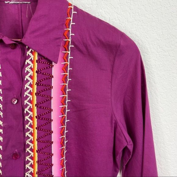 Missoni Missoni White Label Ombre Crochet Button Blouse Size M / US 6-8 / IT 42-44 - 2 Thumbnail