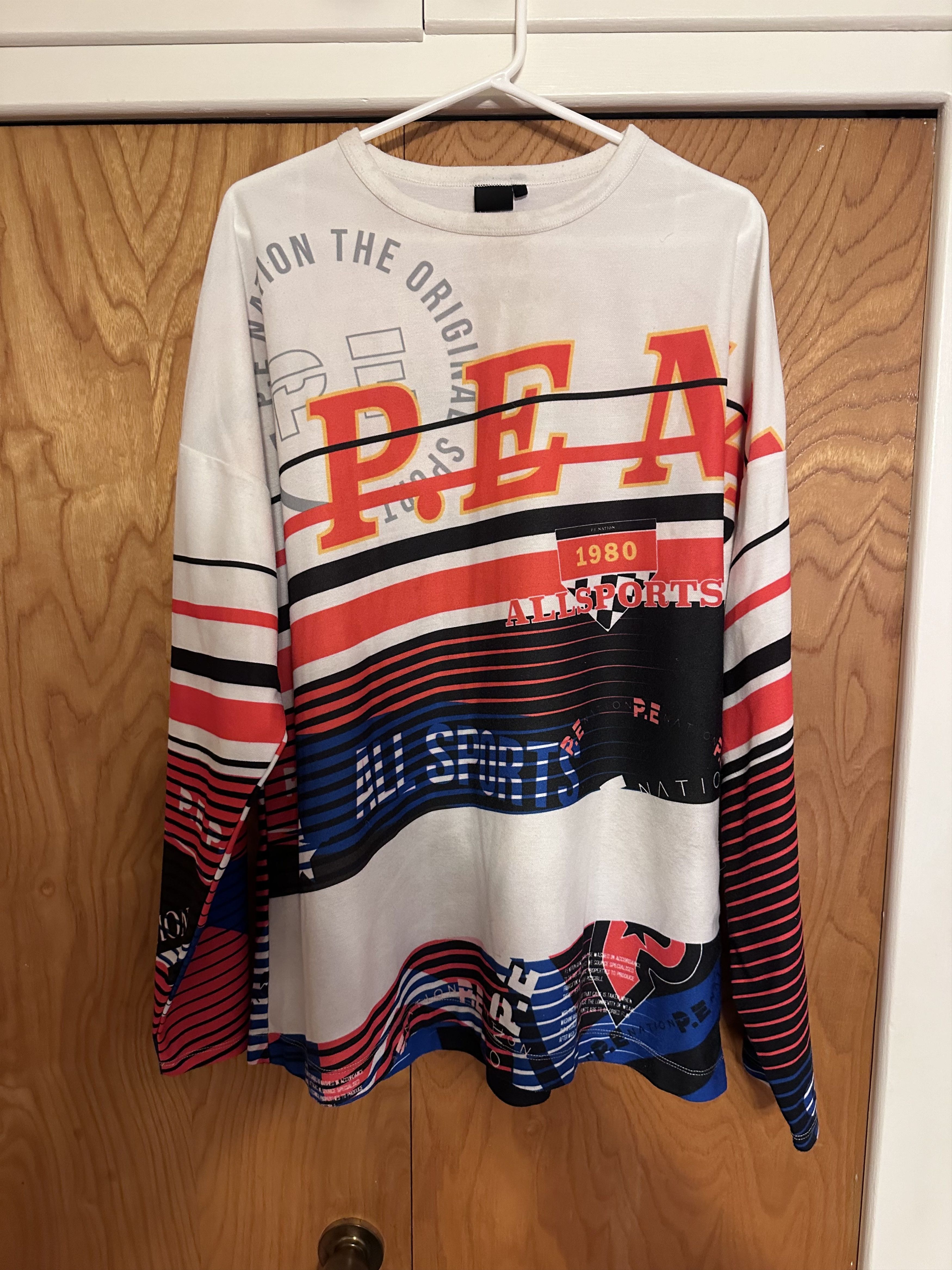 image of P E Nation Sports Jersey in White, Men's (Size Large)