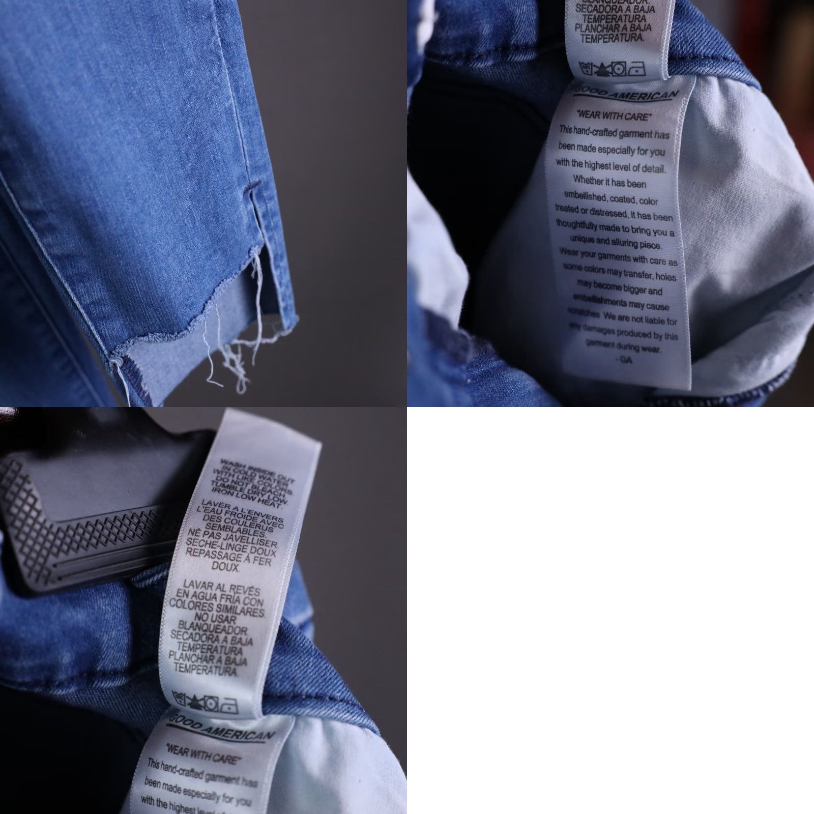 Good American Good American Good Waist Jeans Womens 8/29 Blue Skinny High Waist 5-Pocket Denim Straight Rise N/A Size 30" / US 8 / IT 44 - 9 Thumbnail