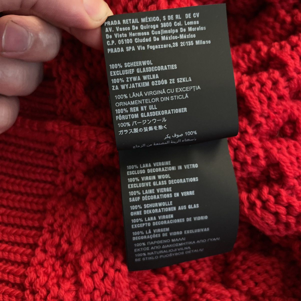 Prada Prada Crystal Embellished Wool Knit Sweater Red Limited Size S / US 4 / IT 40 - 19 Thumbnail