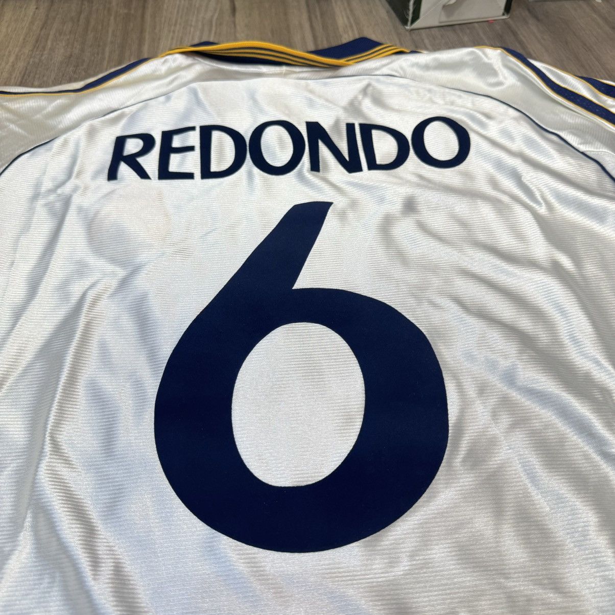 Adidas Real Madrid 99/00 player issue L/S home shirt #6 Redondo Size US XL / EU 56 / 4 - 4 Thumbnail