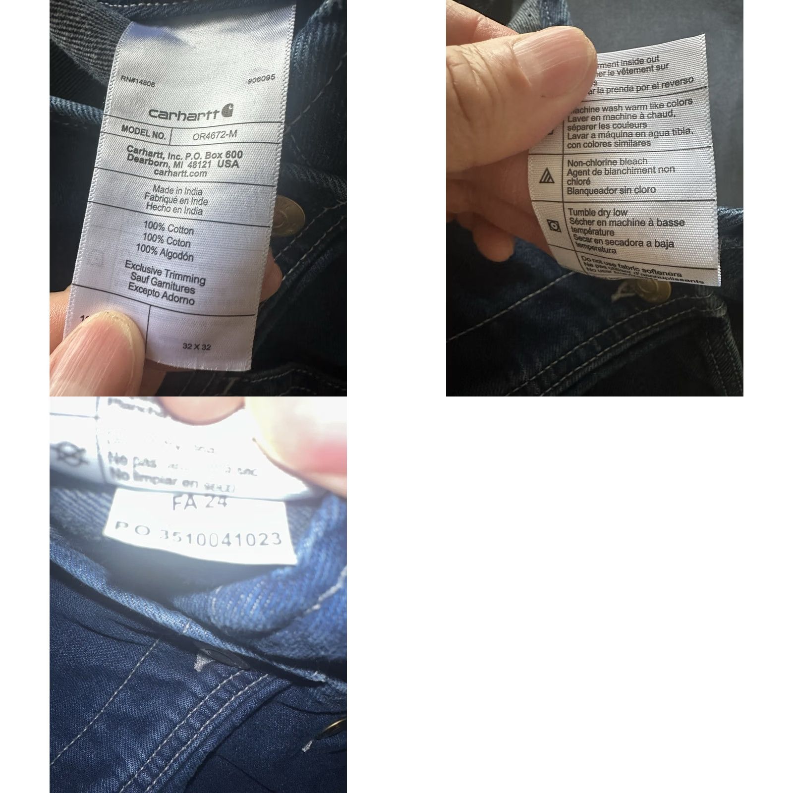 Carhartt Carhartt Denim Bib Overall Loose Fit Pants 32 x 32 NWT OR4672-M Mens Blue Bib Overalls Jeans Workwear Carhartt Denim Bib Overall Size US 32 / EU 48 - 9 Thumbnail