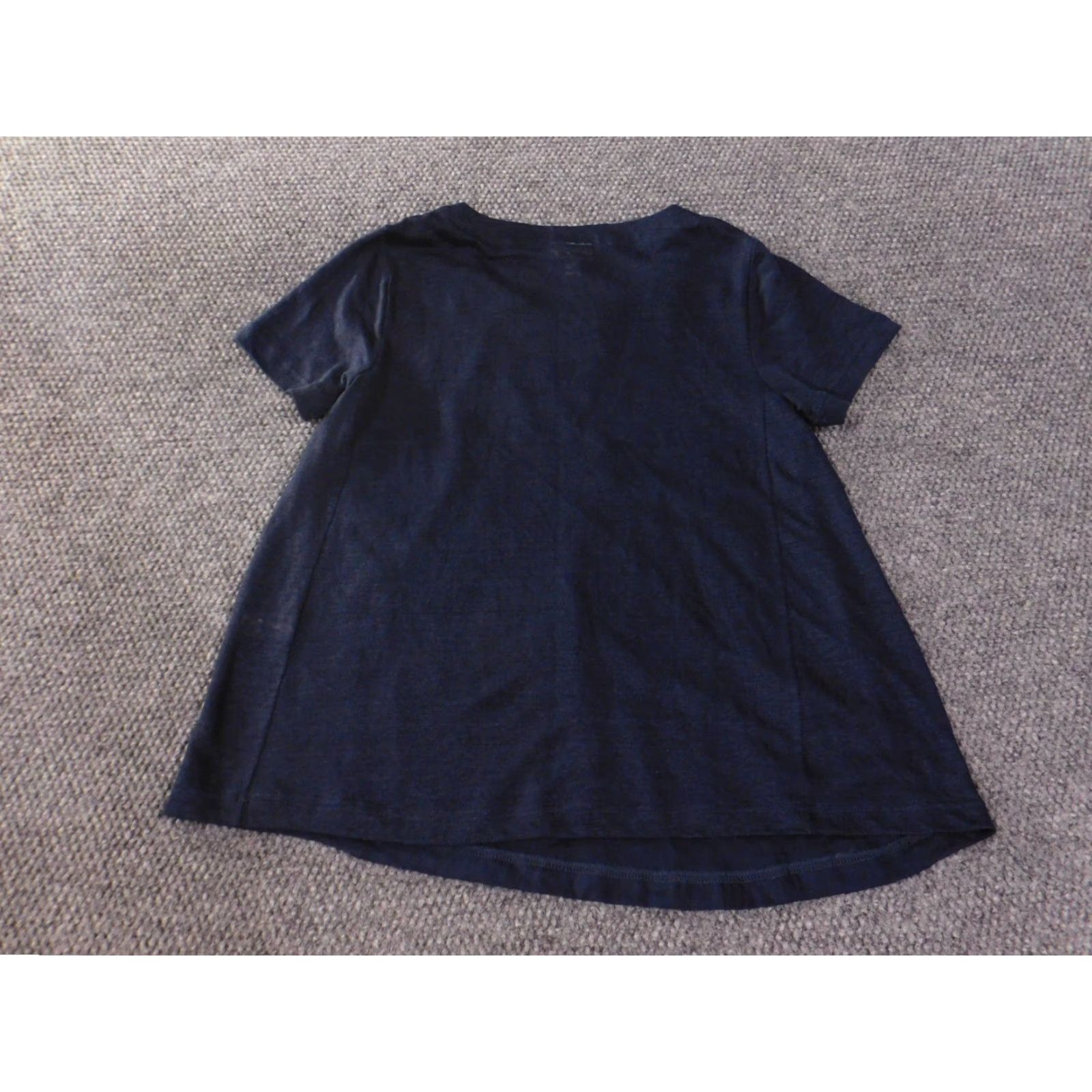 J. Jill J. Jill Blouse Shirt Womens Small Blue Linen Round Neck Cap Sleeve Pullover Casual Short Sleeve Solid Rayon Linen Size S / US 4 / IT 40 - 7 Thumbnail