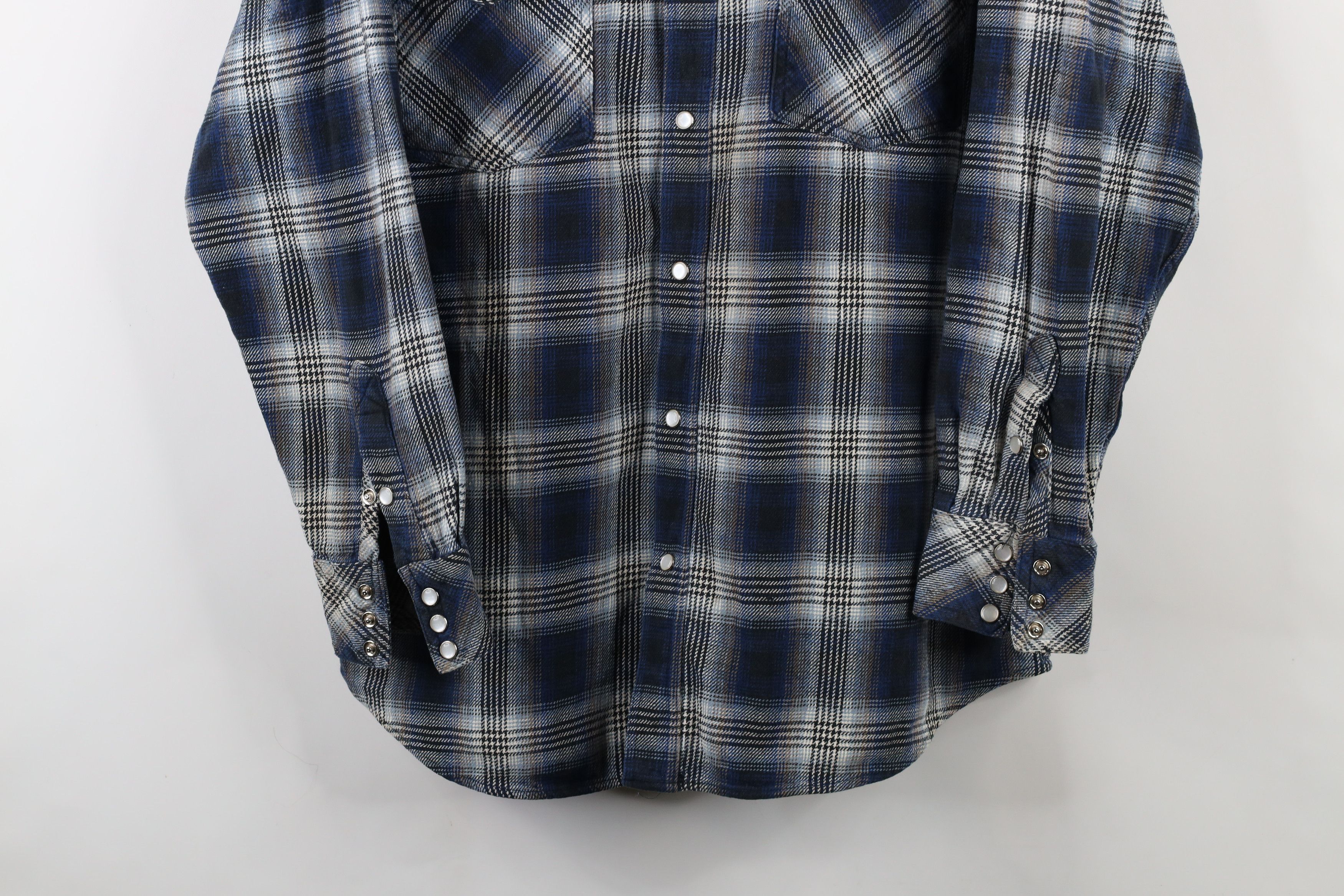 Vintage Vintage 90s Streetwear Cowboy Flannel Snap Button Shirt Size US XL / EU 56 / 4 - 3 Thumbnail
