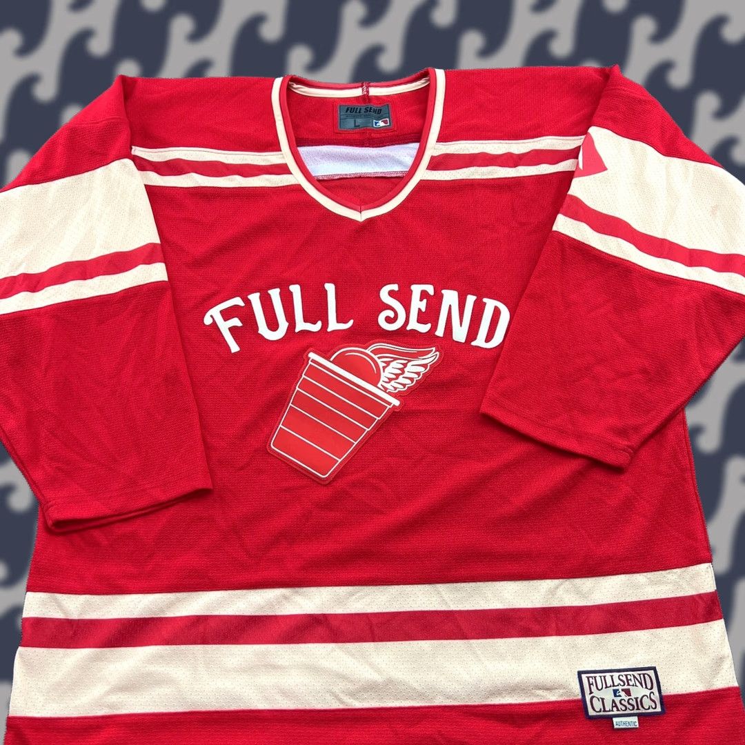 Red Wing Full Send Hockey Jersey Mens L Black Canada Adult T-Shirt Moisture Wicking Quick Dry Athletic Pattern: Solid Size US L / EU 52-54 / 3 - 1 Thumbnail