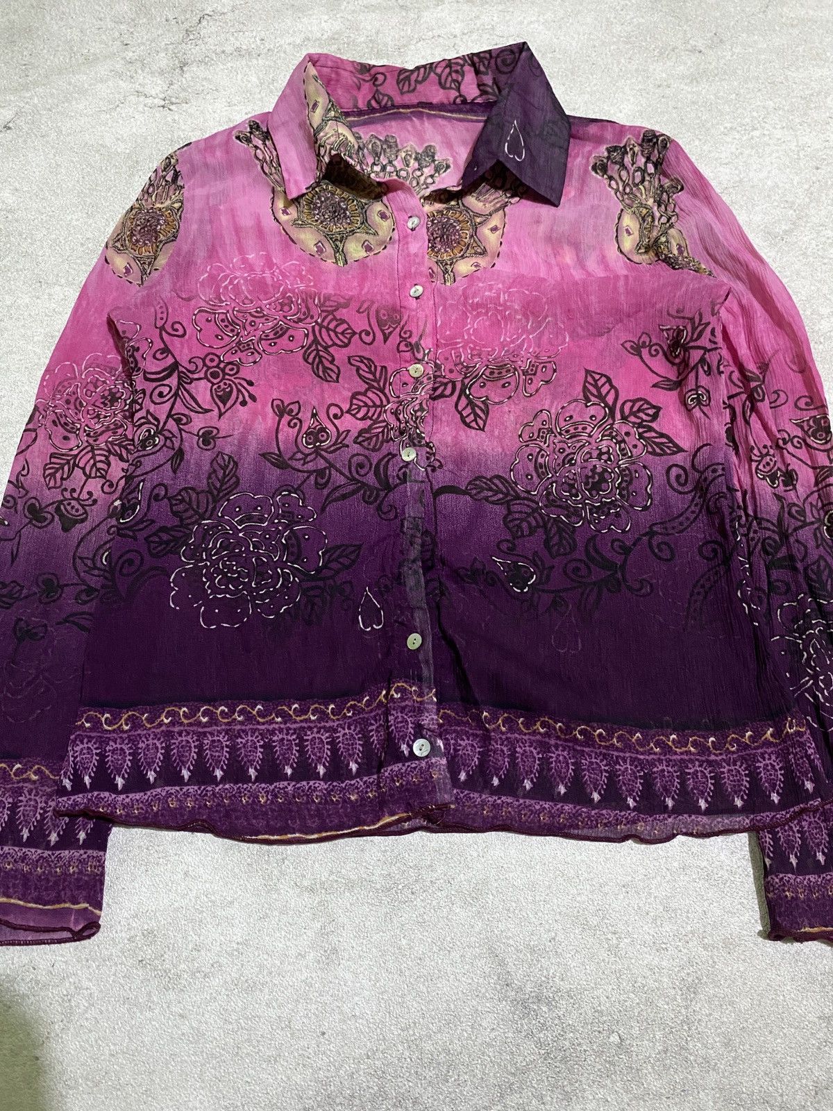 Jean Paul Gaultier Mest Tops flower jpg style Size M / US 6-8 / IT 42-44 - 2 Thumbnail