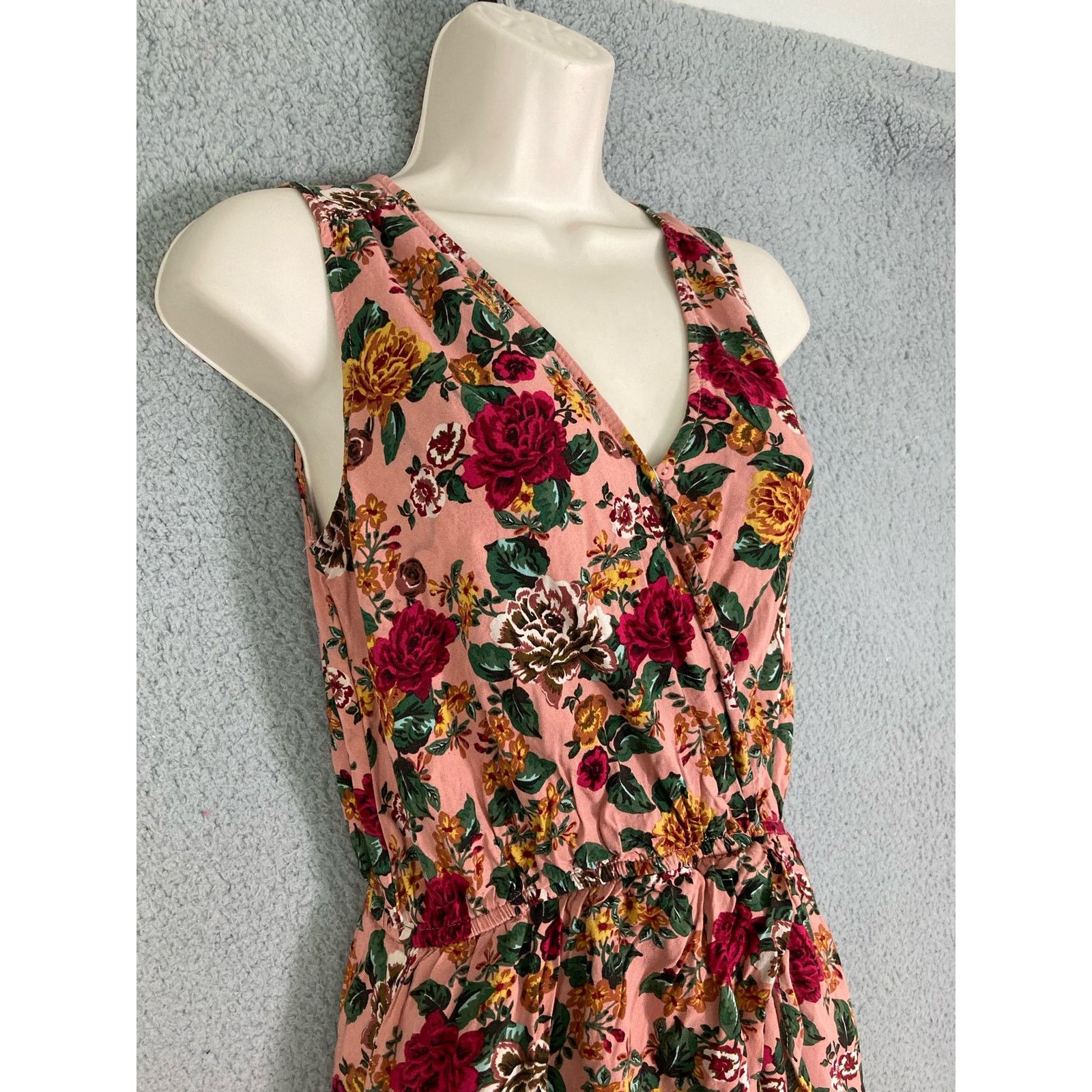 Other Pink Floral Juniors Dress Sz M Inner Shorts Summer Casual Size M / US 6-8 / IT 42-44 - 5 Thumbnail